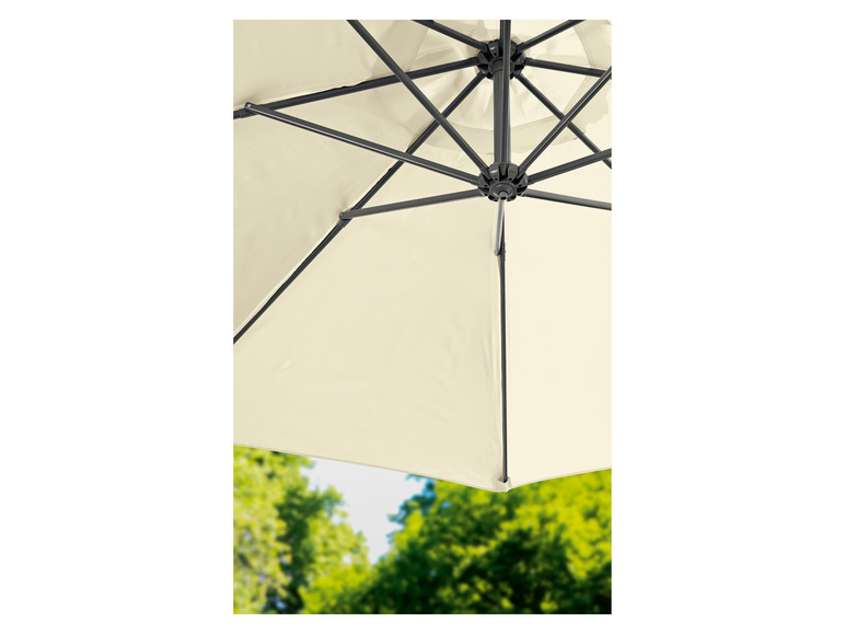Ga naar volledige schermweergave: LIVARNO home Zwevende parasol crème - afbeelding 10