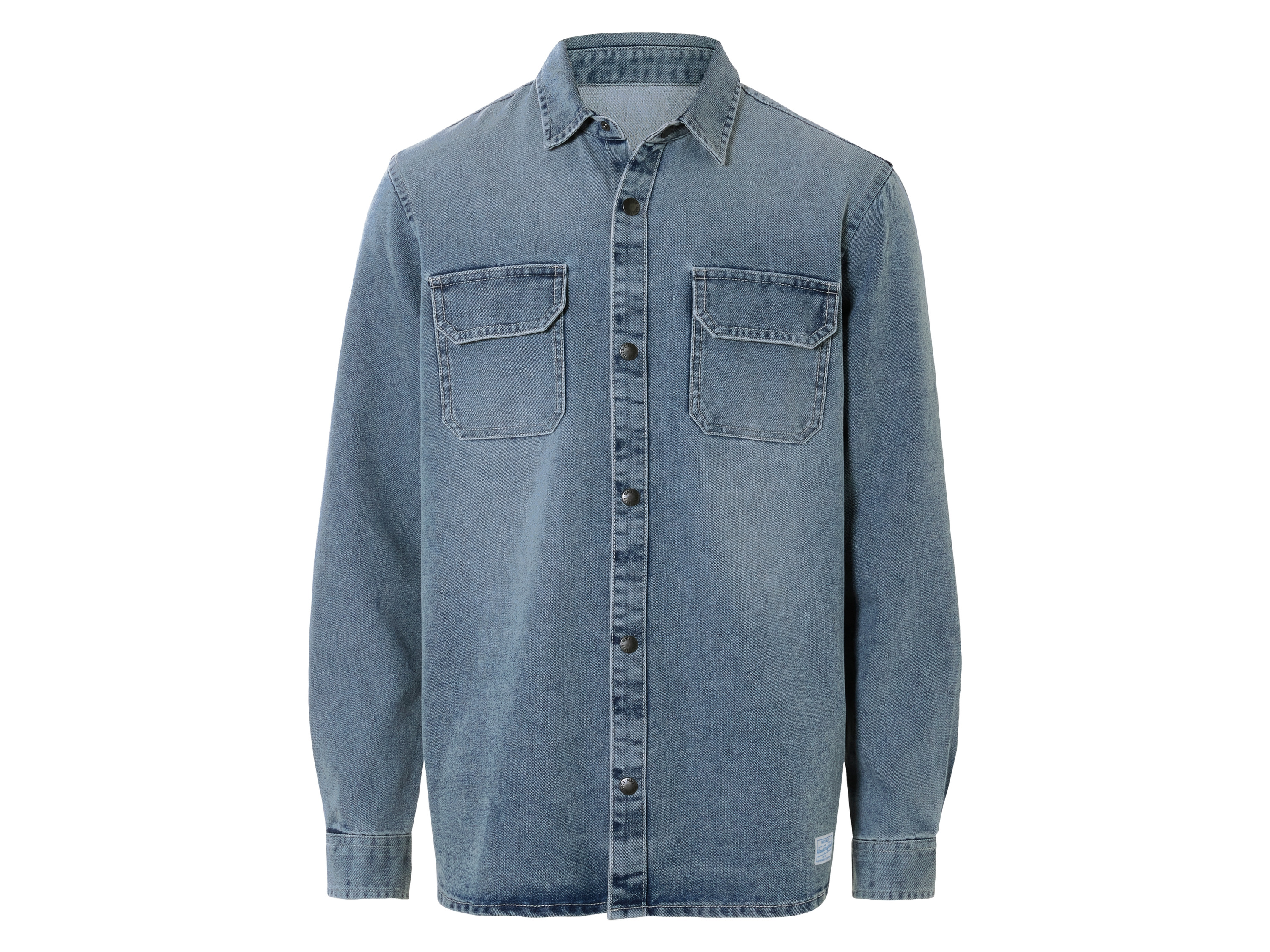 LIVERGY Heren jeanshemd (Blauw, L (41/42))