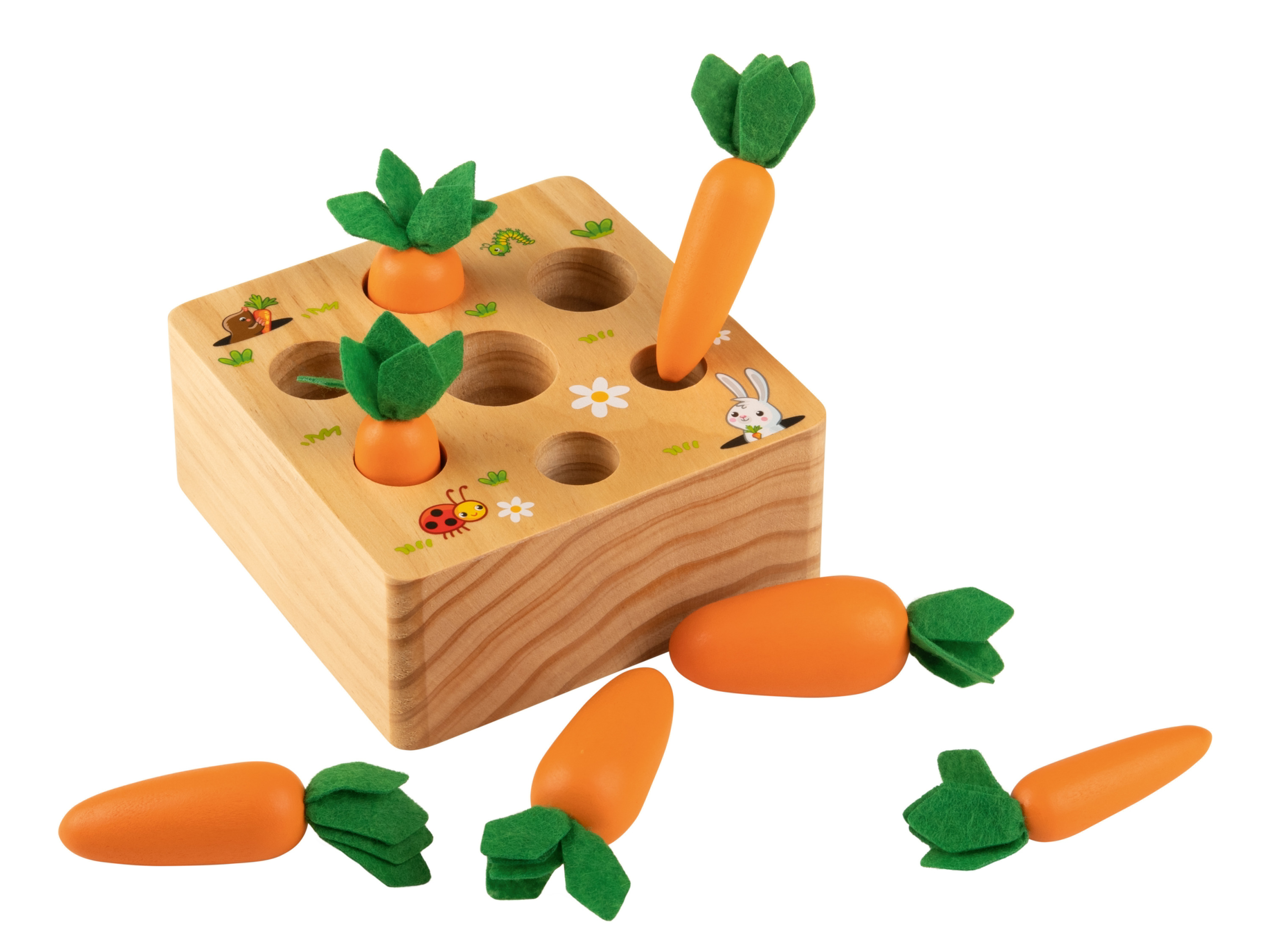 Playtive Houten Montessori speelgoed (Worteloogst)