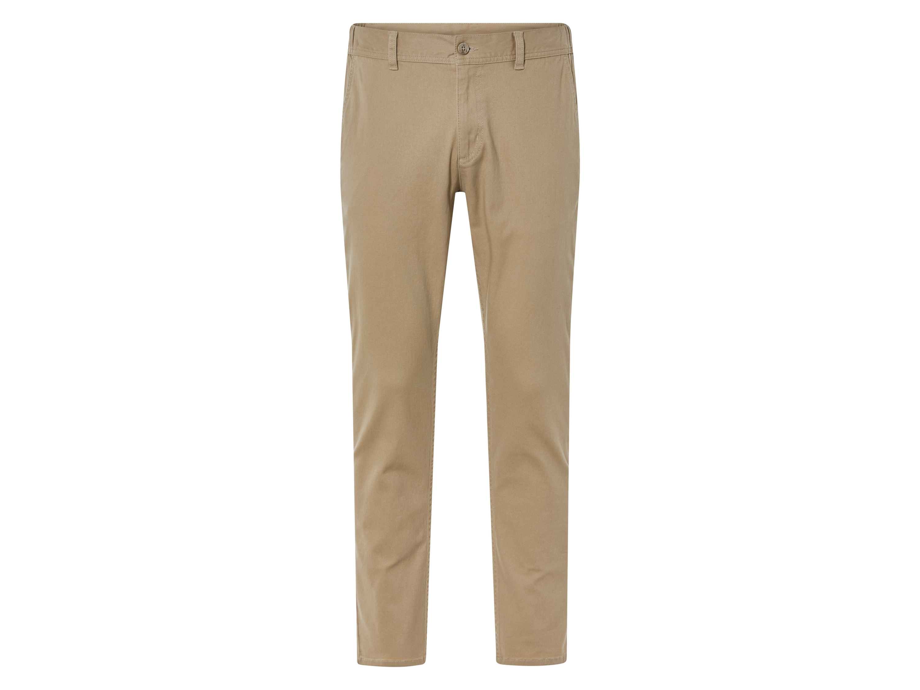 LIVERGY Heren chino - Slim Fit (Beige, L (52/54))