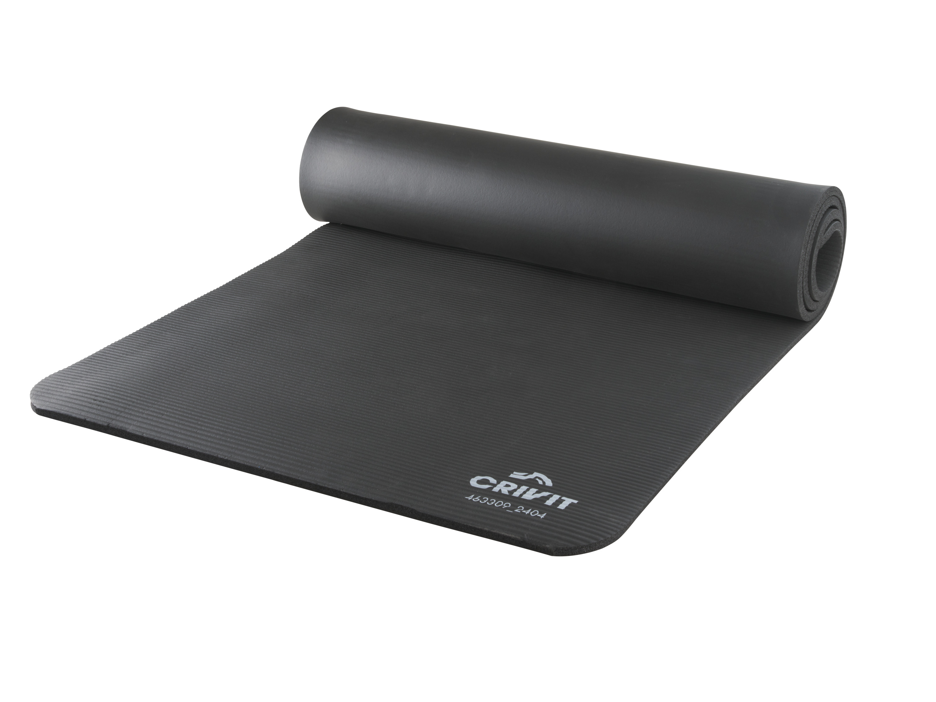 CRIVIT Fitnessmat 180 x 58 cm (Zwart)