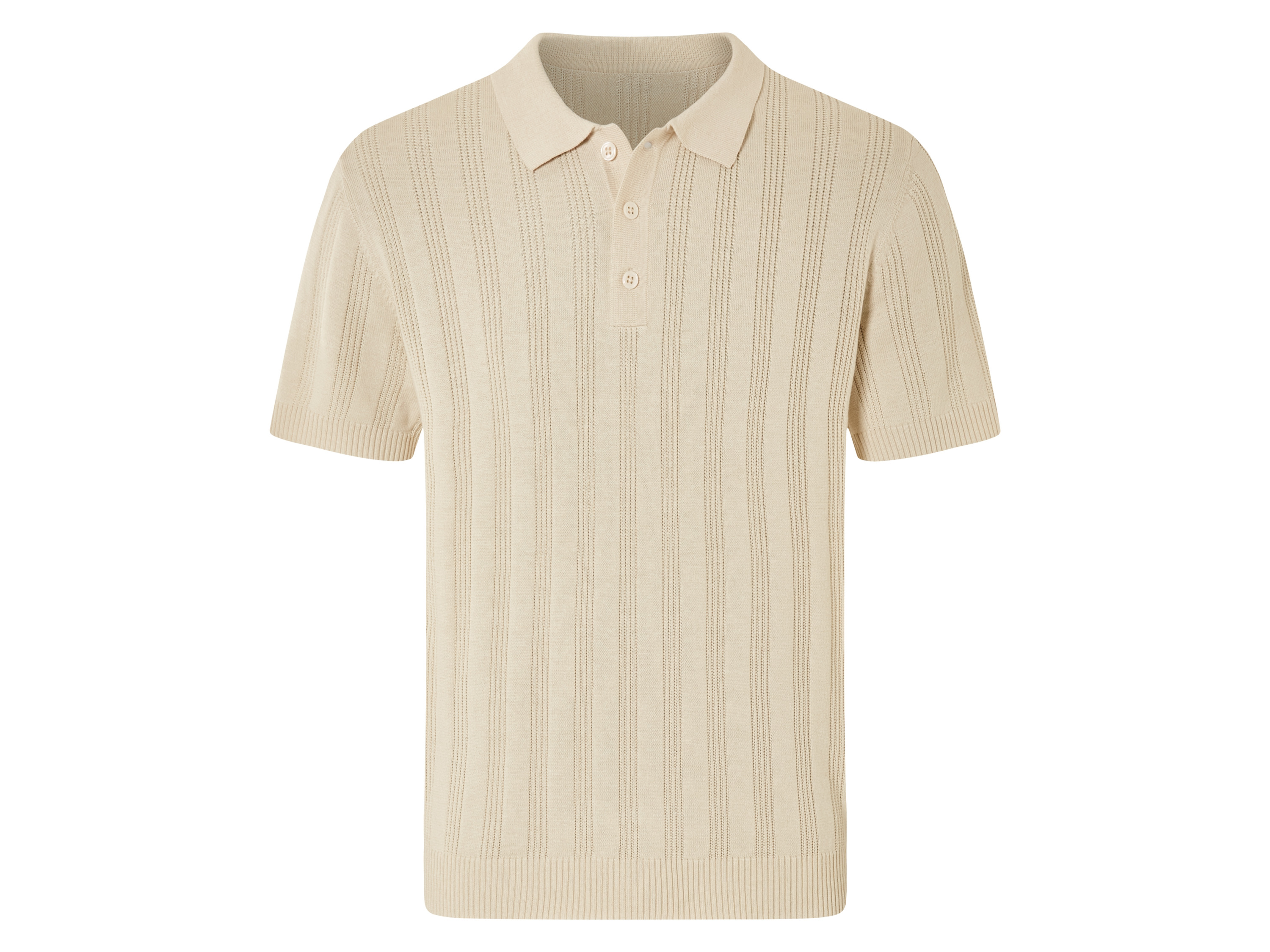 LIVERGY Heren polo (XL (56/58), Beige)