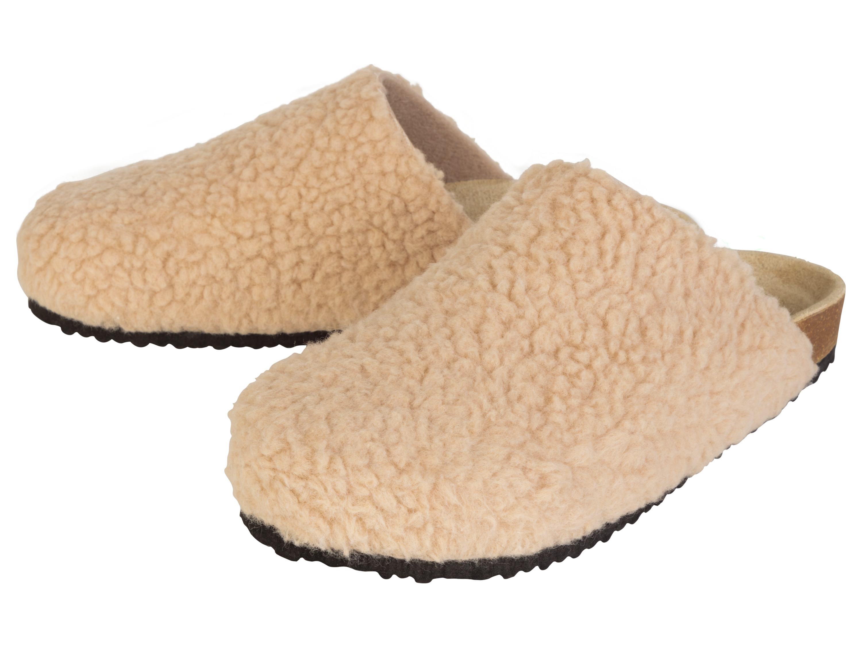 esmara Dames clogs met wol (40, Beige)