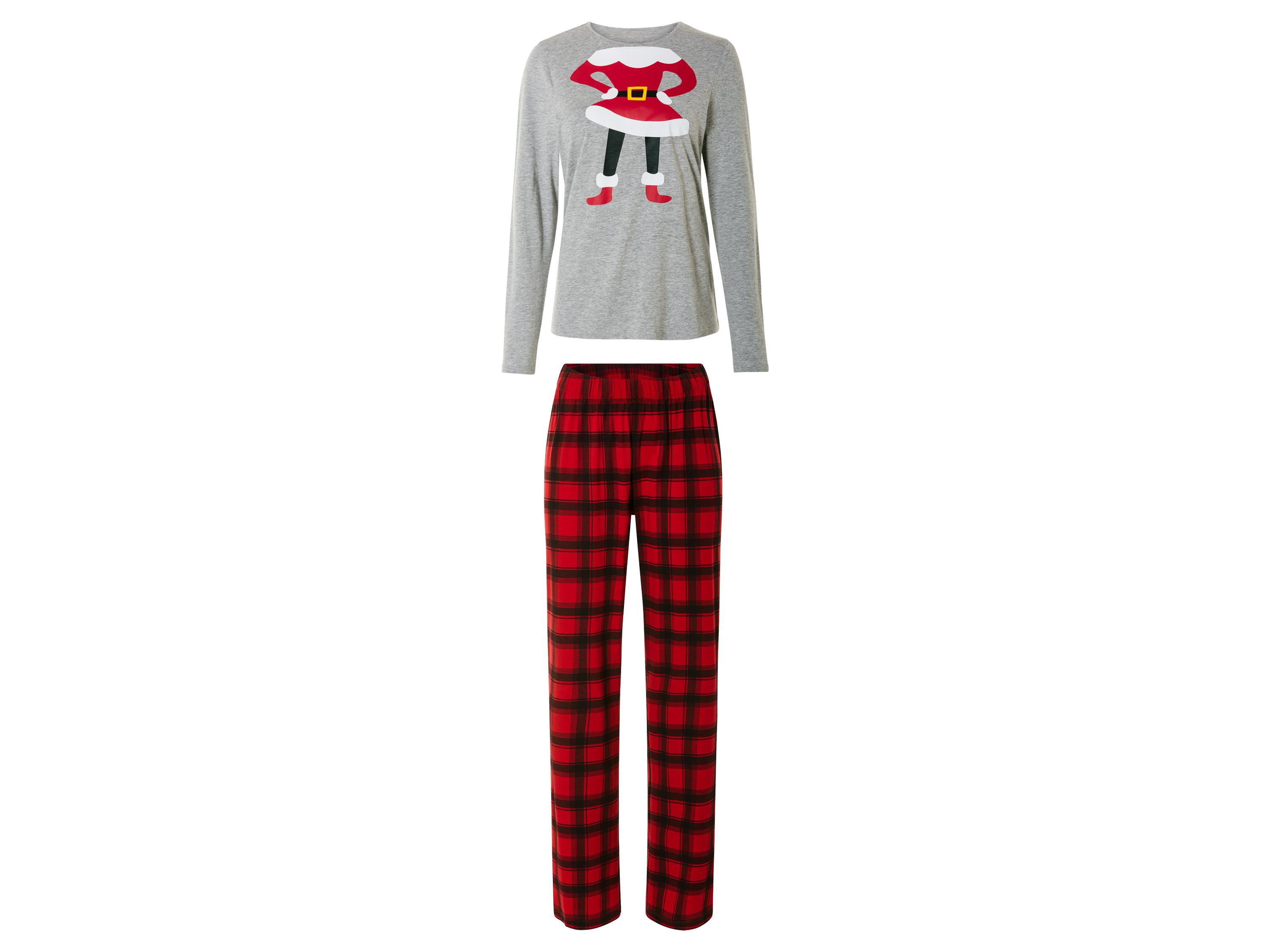 esmara Dames pyjama (XL (48/50), Grijs/rood)