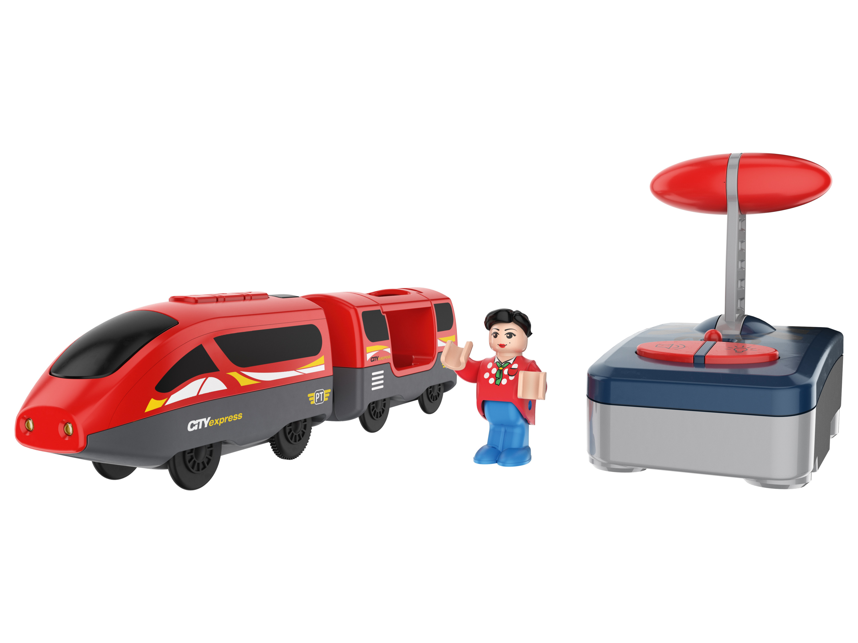 Playtive Bestuurbare trein met licht en geluid (Passagierstrein/rood)