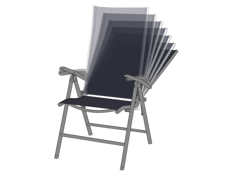 Ga naar volledige schermweergave: LIVARNO home 2 standenstoelen Houston grijs - afbeelding 5