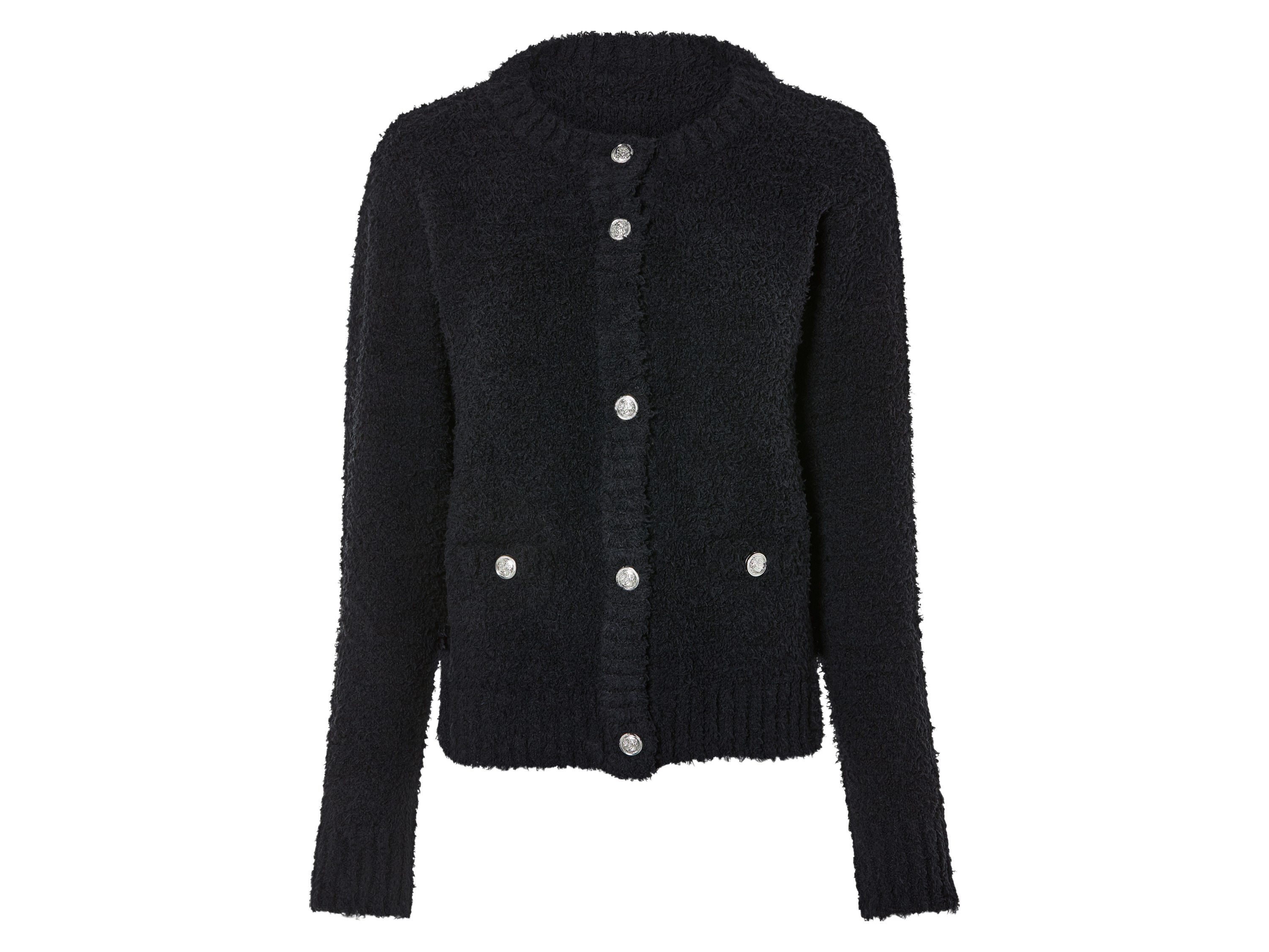 esmara Cardigan, van gerecycled materiaal (Zwart, L (44-46))