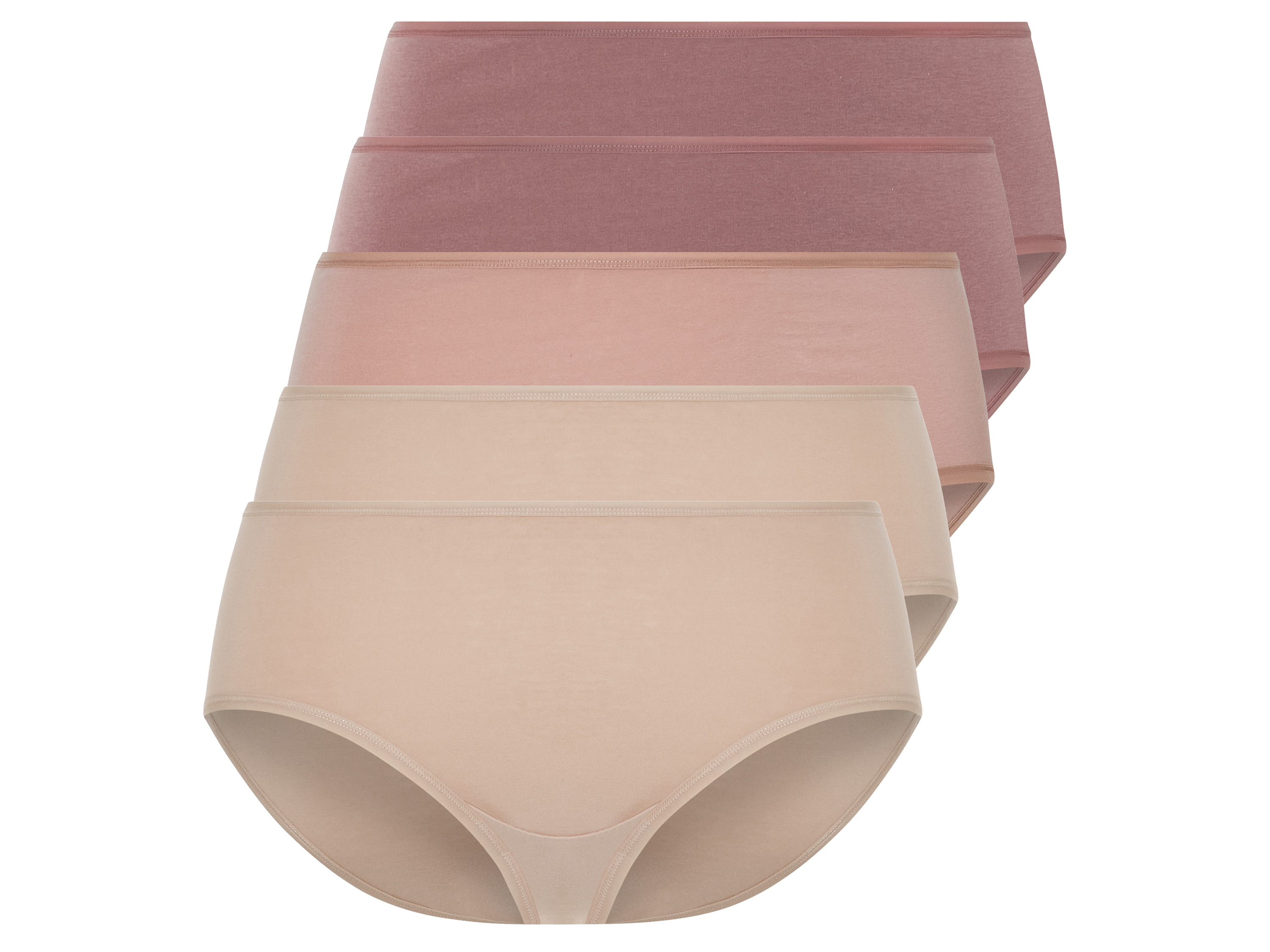 esmara Dames Hipsters (5-pack) (roze/beige, XXL (52-54))