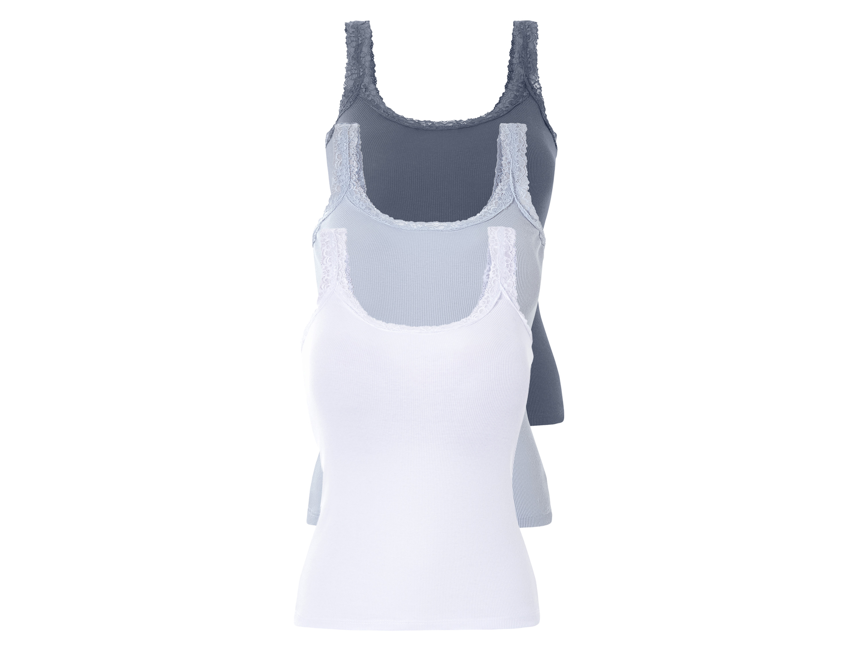 esmara 3 Dames tops (XS (32/34), Blauw)