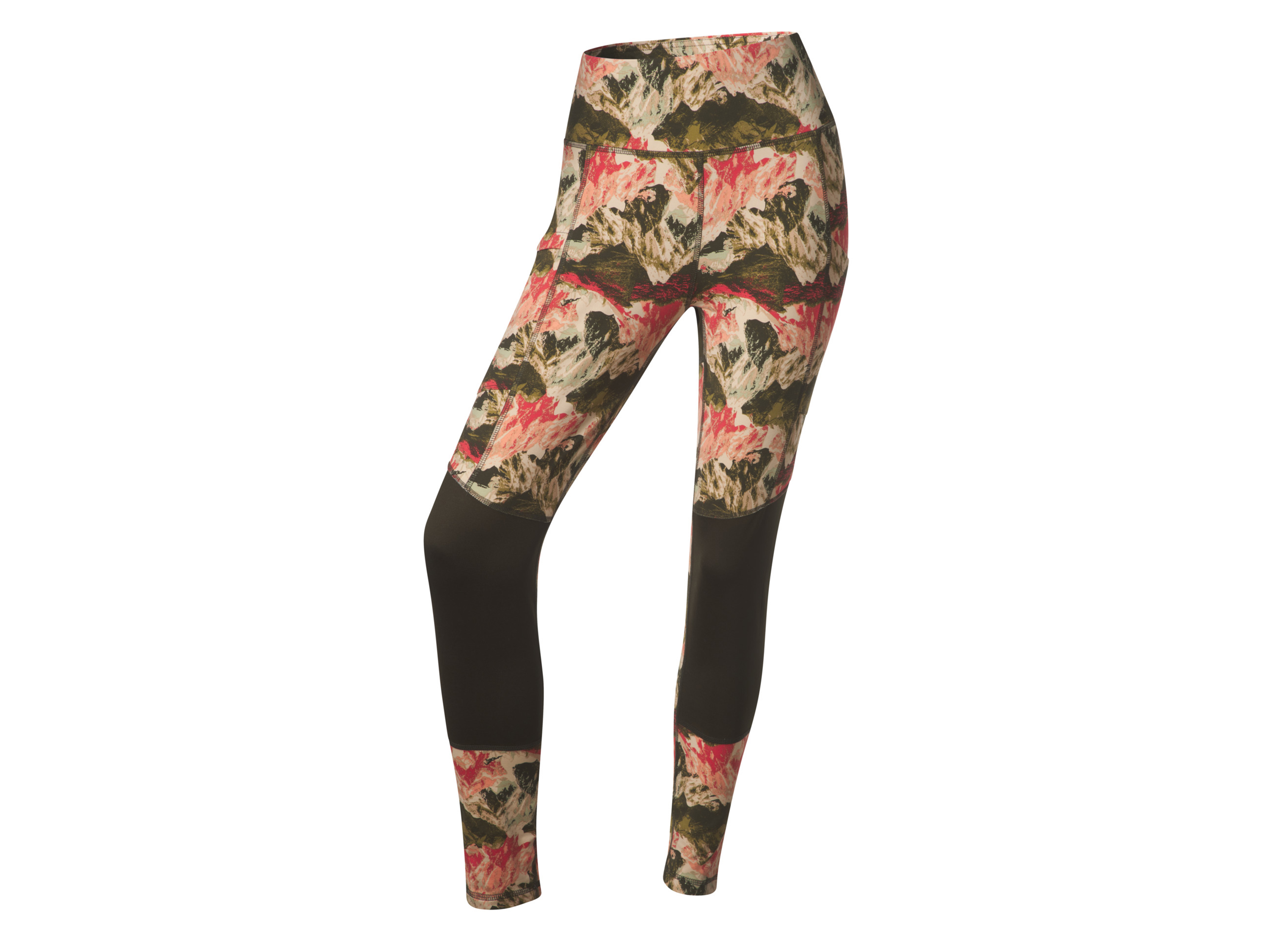 CRIVIT Dames thermo sportlegging (XS (32/34), patroon/groen/roze)