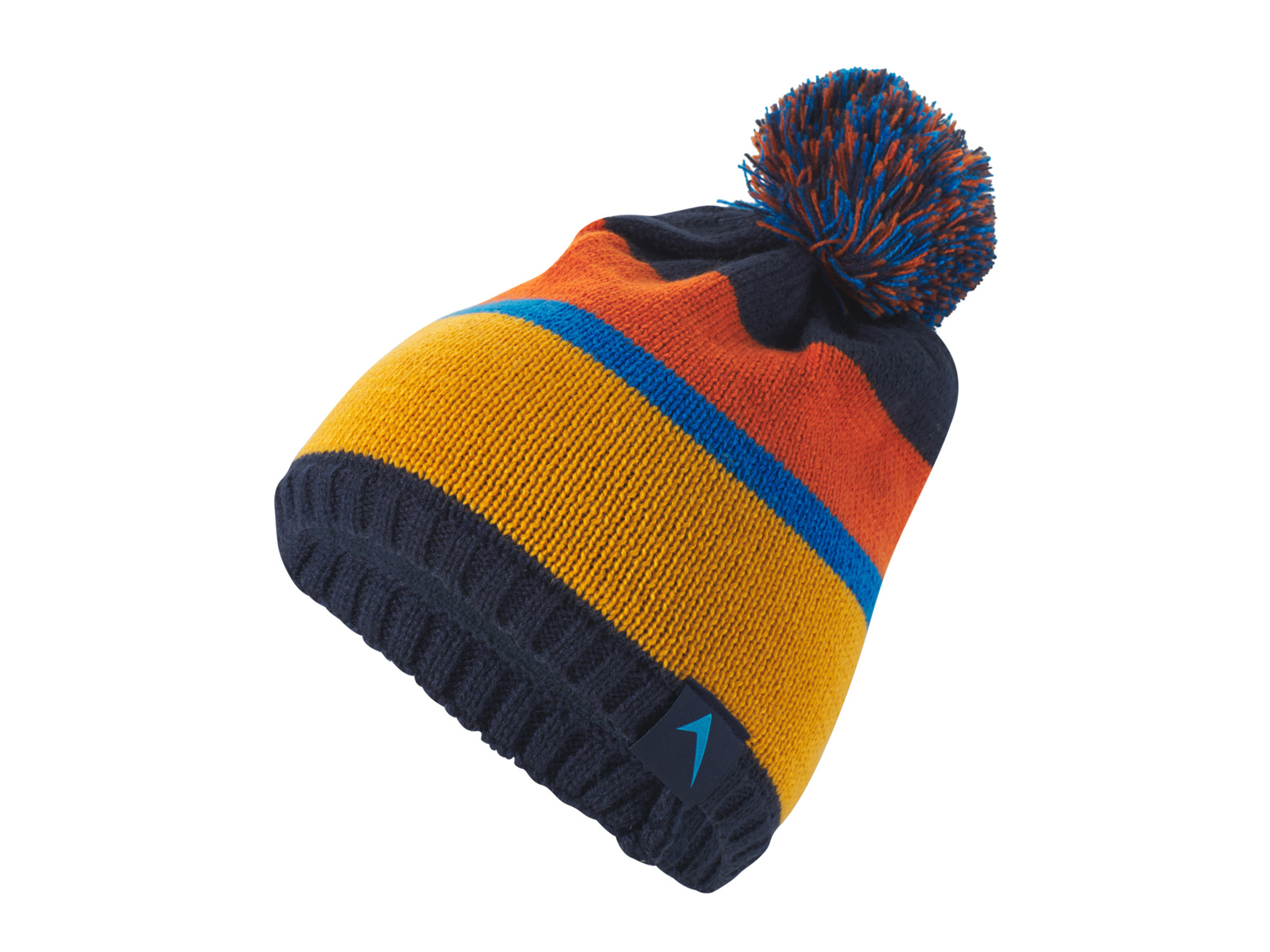 CRIVIT Gebreide kinder muts (134/146, Oranje/blauw)