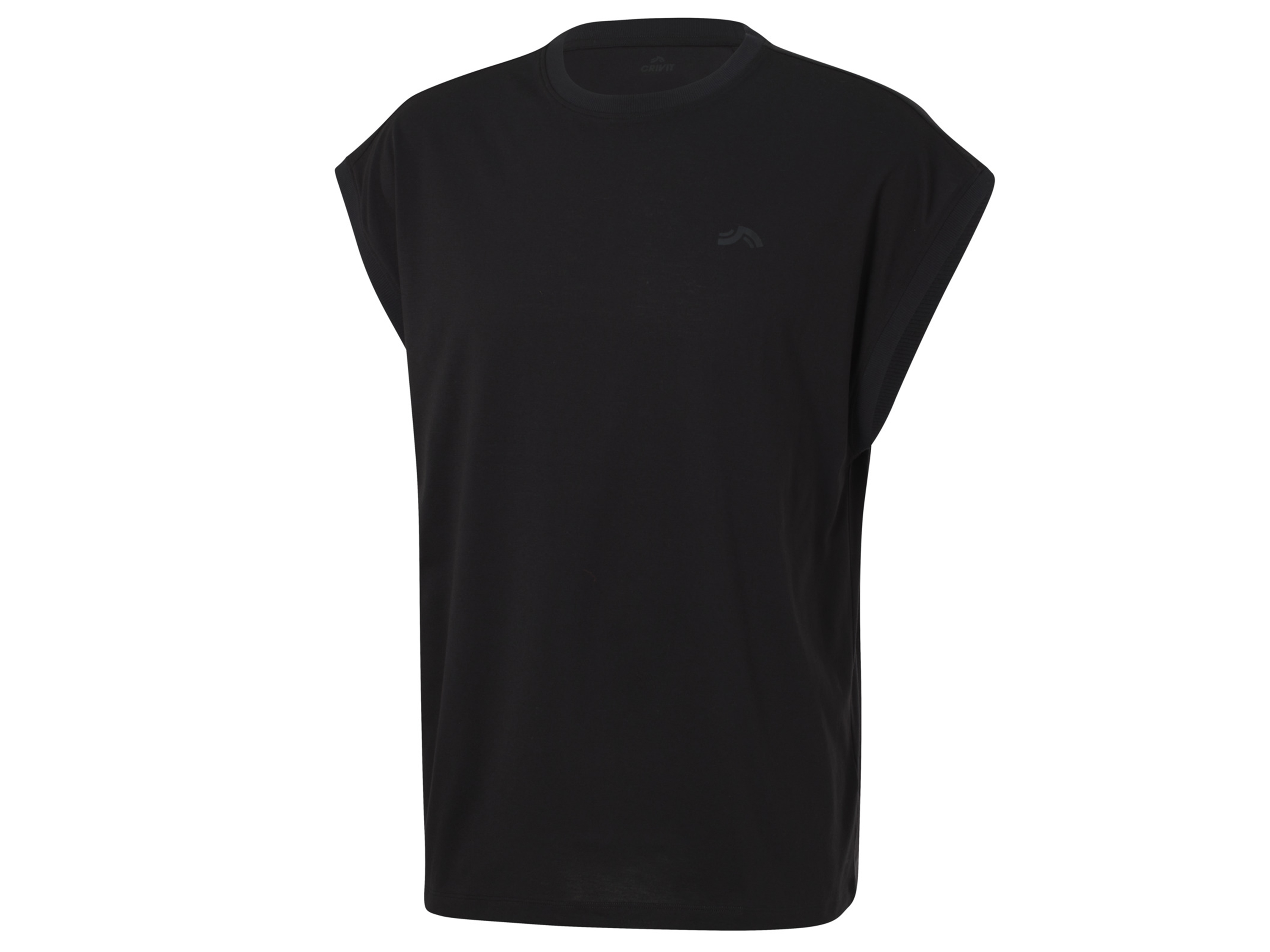 CRIVIT Heren sportshirt (korte mouwen/zwart, L (52/54))