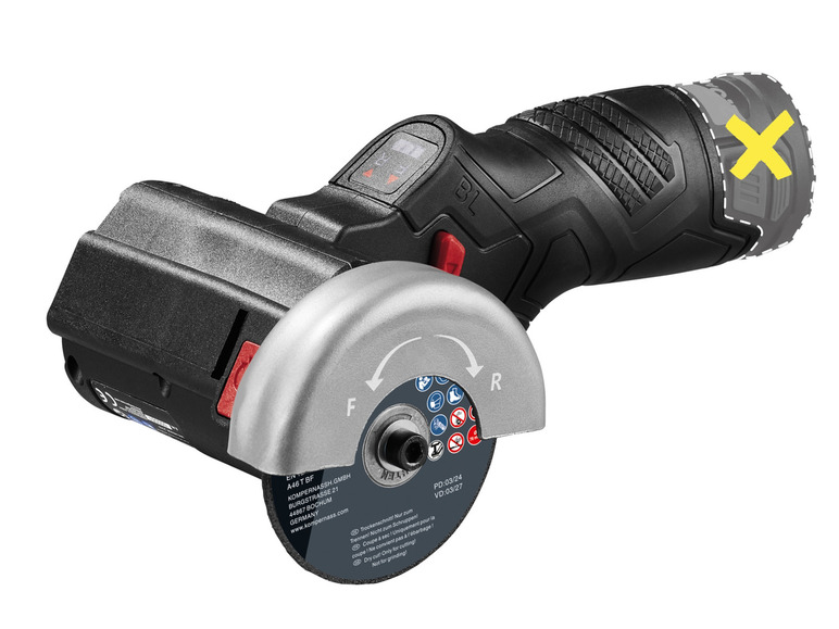 Ga naar volledige schermweergave: PARKSIDE PERFORMANCE® 12 V accu-haakse slijper zonder accu - afbeelding 1