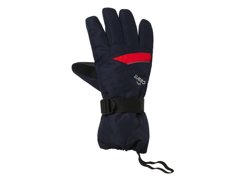 CRIVIT Skihandschoenen (8,5, Handschoenen marineblauw/oranje)