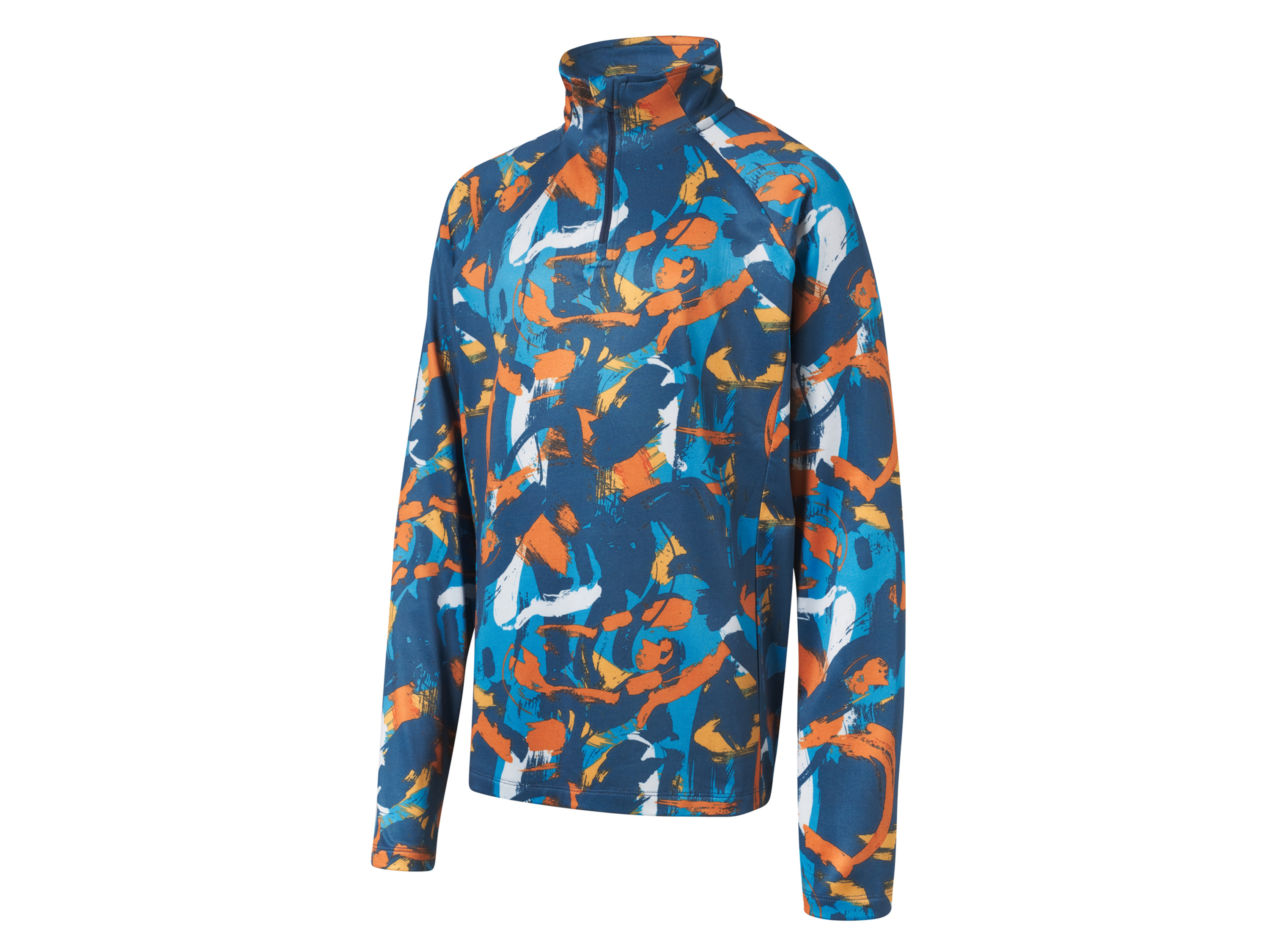 CRIVIT Kinder thermoshirt (134/140, Blauw/oranje/wit)