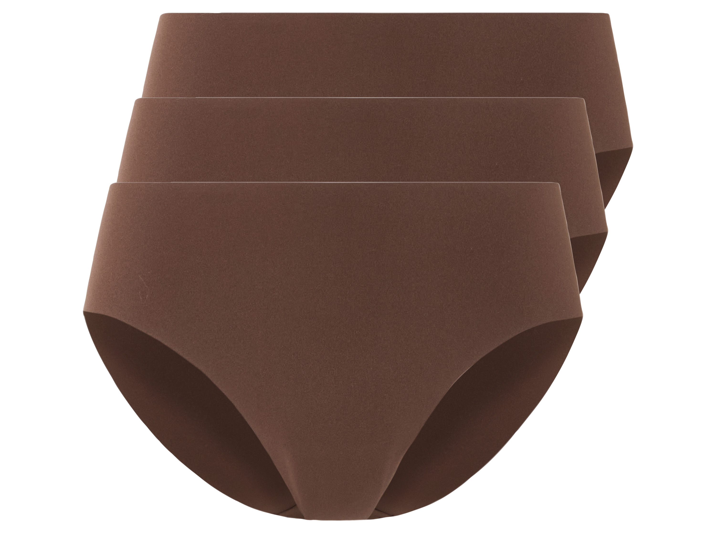 esmara 3 dames lasercut-slips (S (36/38), Bruin)