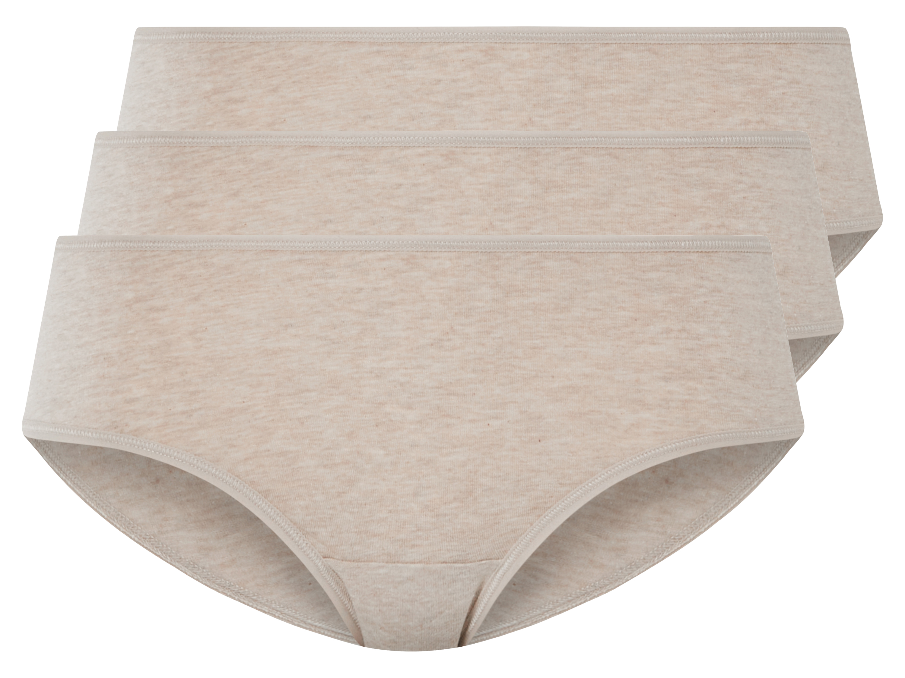 esmara 3 dames hipsters (Beige, L(44/46))