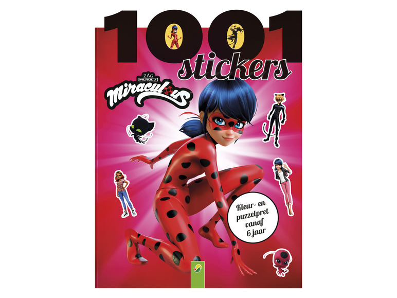 Puzzel- en stickerboek voor kinderen (1001 stickers Miraculous)