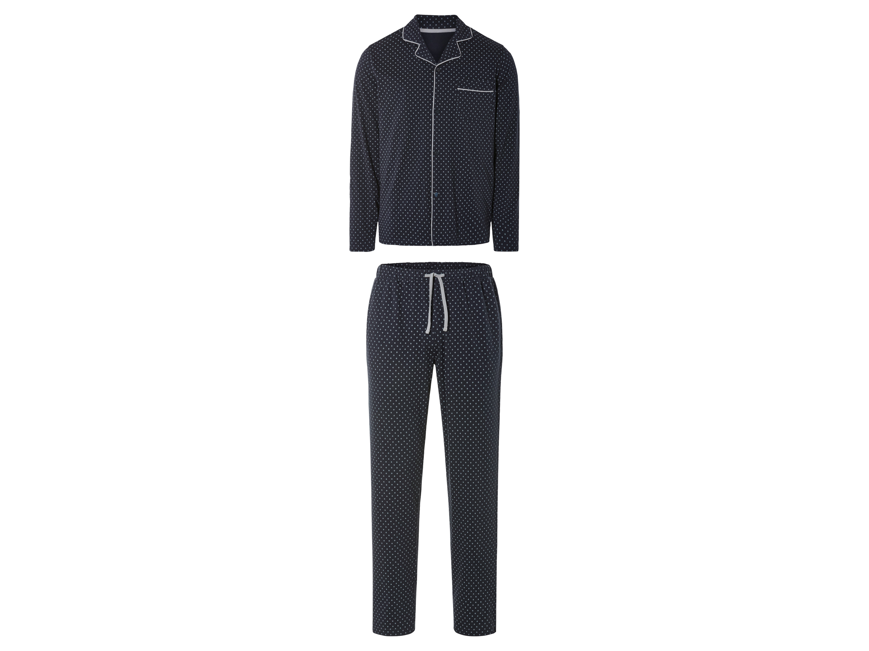 LIVERGY Heren pyjama (S (44-46), Navy/print)