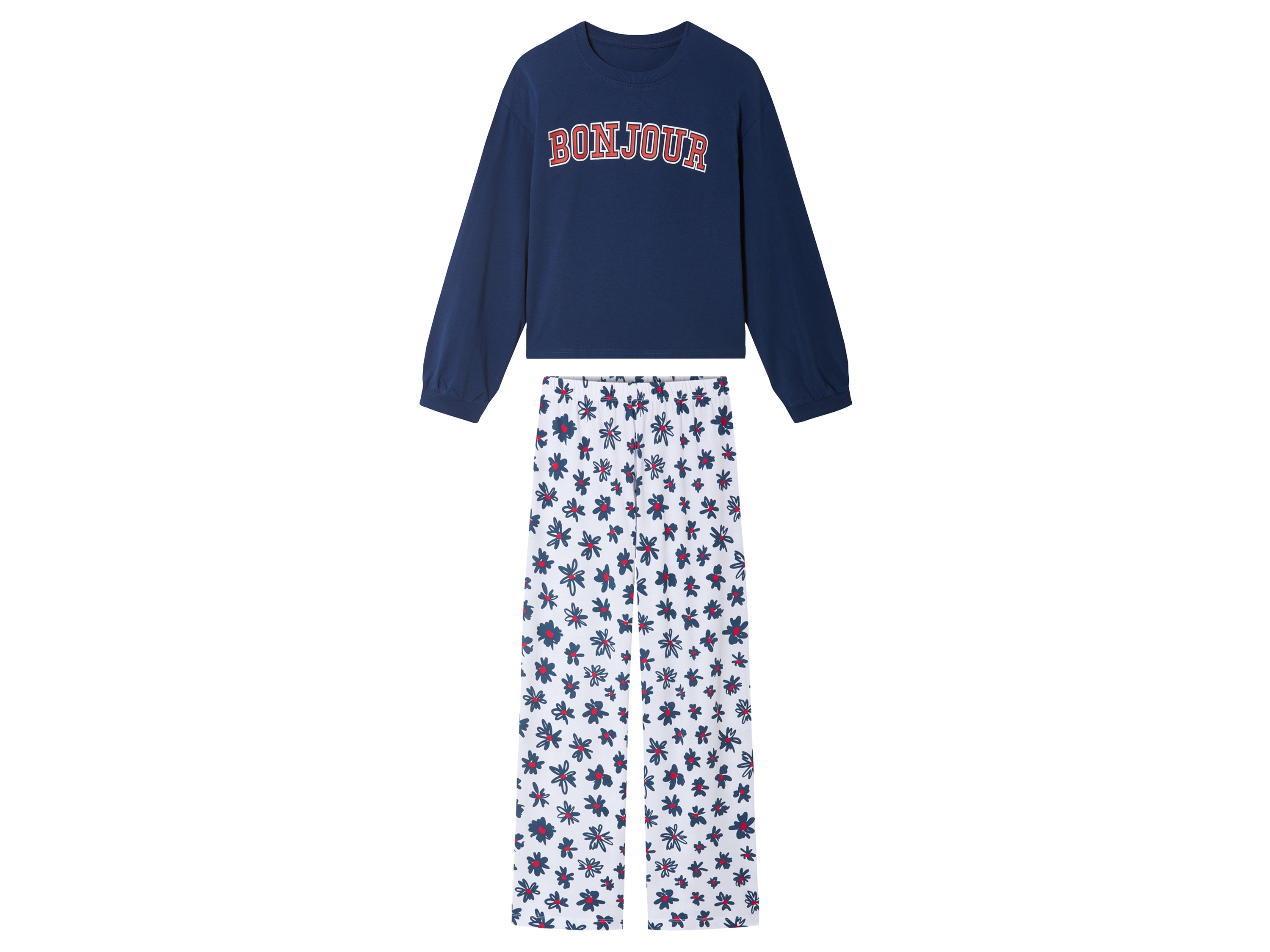 pepperts! Kinderpyjama (Blauw/wit, 146/152)