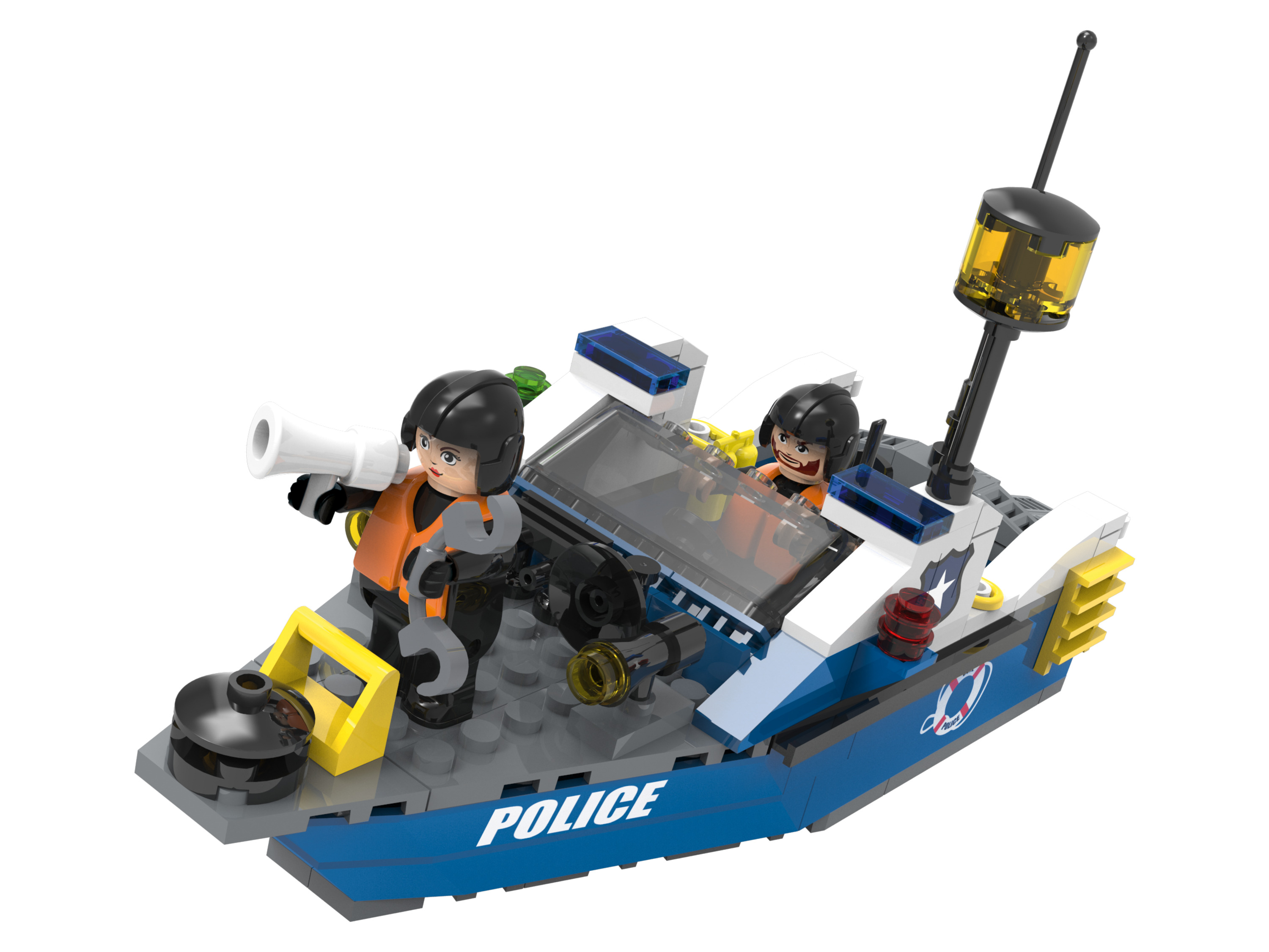 Playtive Clippys Clippys klemstenen Set S (Politieboot)