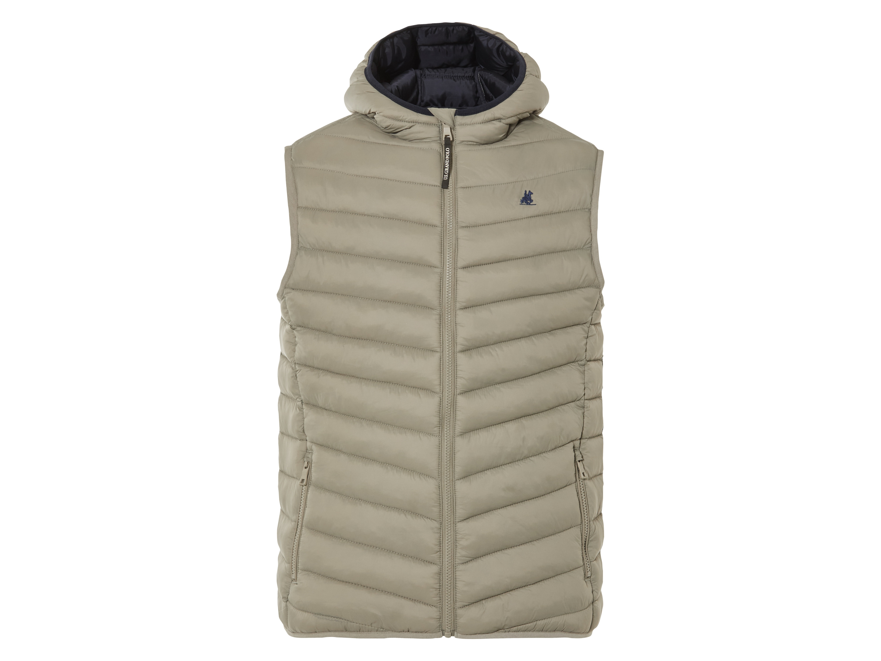 LIVERGY Gewatteerde heren bodywarmer (S (44/46), Zandkleurig)