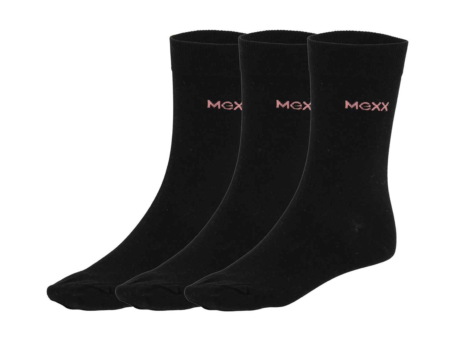 MEXX 3 paar dames sokken (39-42, Zwart)