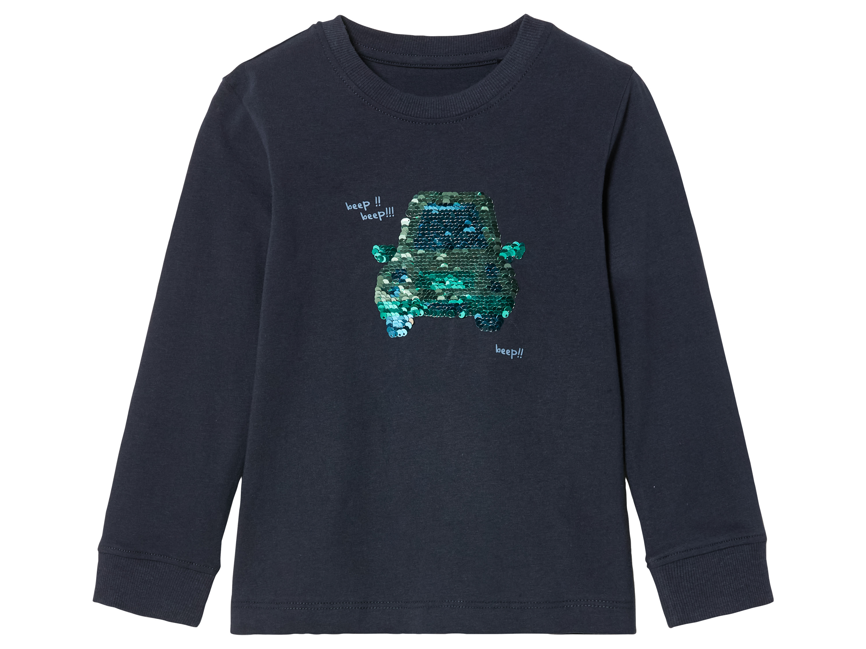 lupilu Kindershirt met lange mouwen (122/128, Marineblauw)