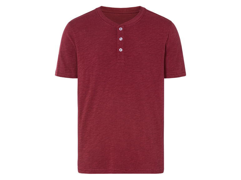 Heren T-shirt, met ronde hals (S (44/46), Rood)