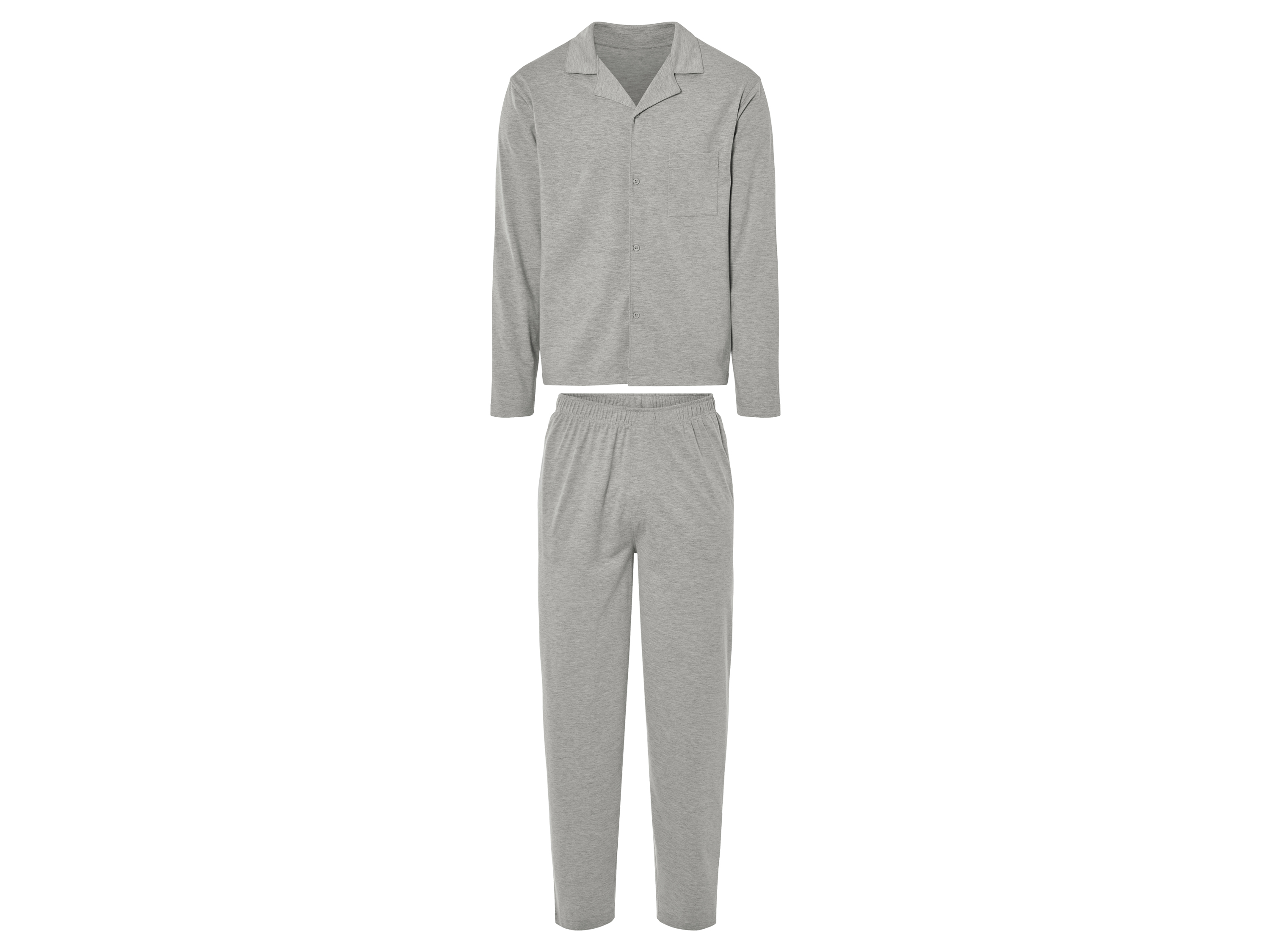 LIVERGY Heren pyjama (M (48/50), Grijs)