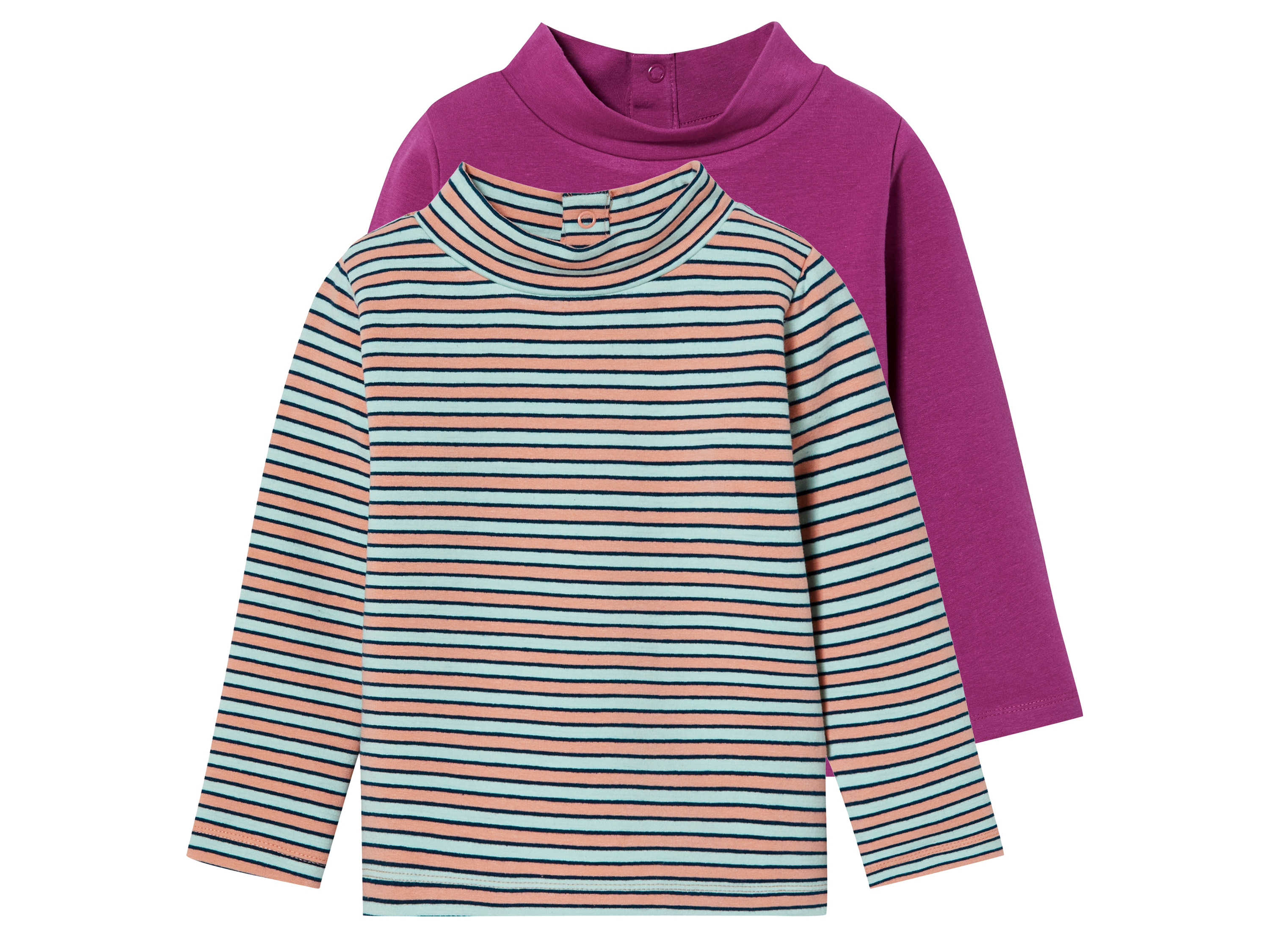 lupilu 2 kinder thermo-shirts met lange mouwen (86/92, Roze)