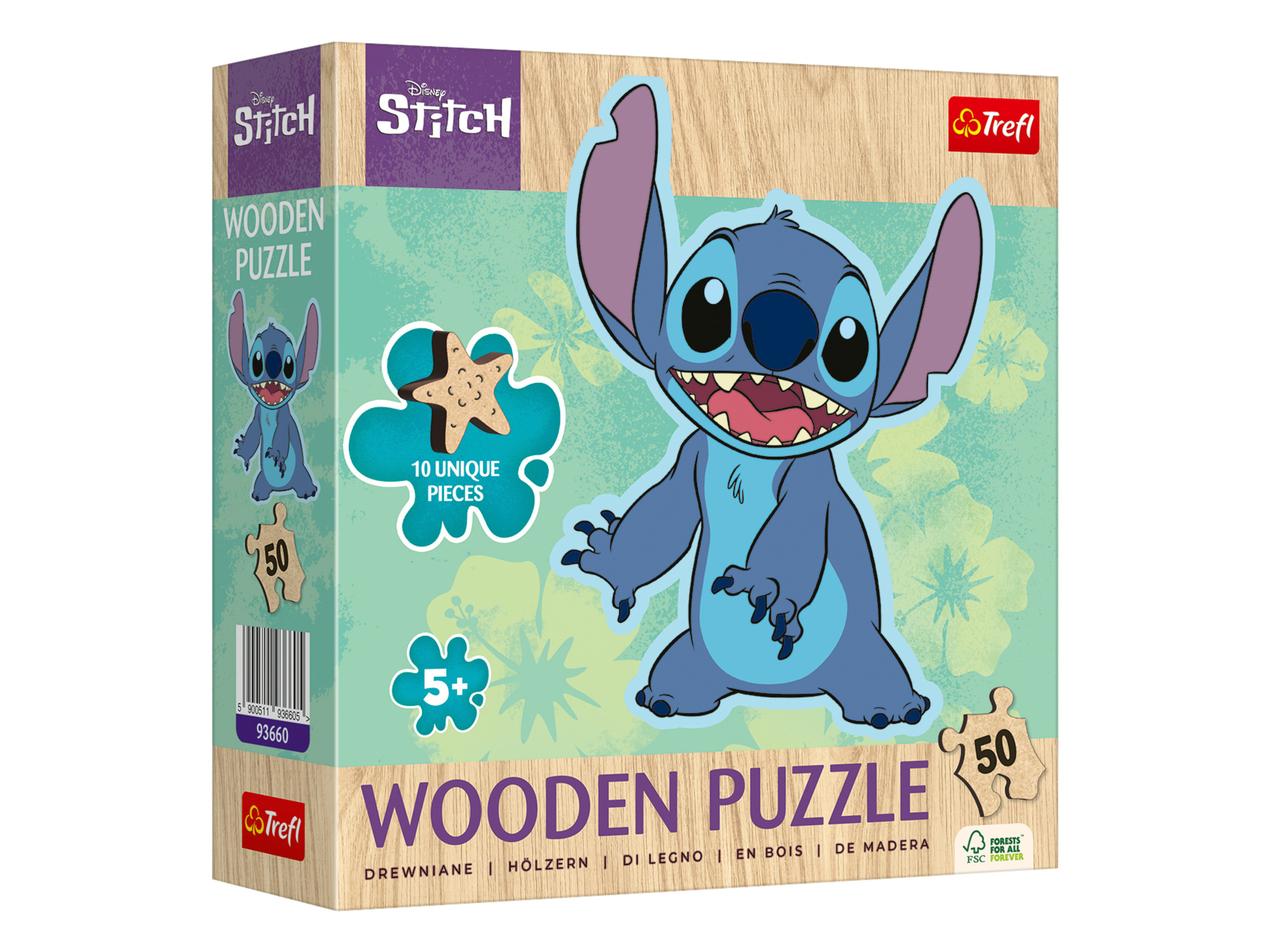 Trefl Houten puzzel 160 of 50 stukjes (Stitch)