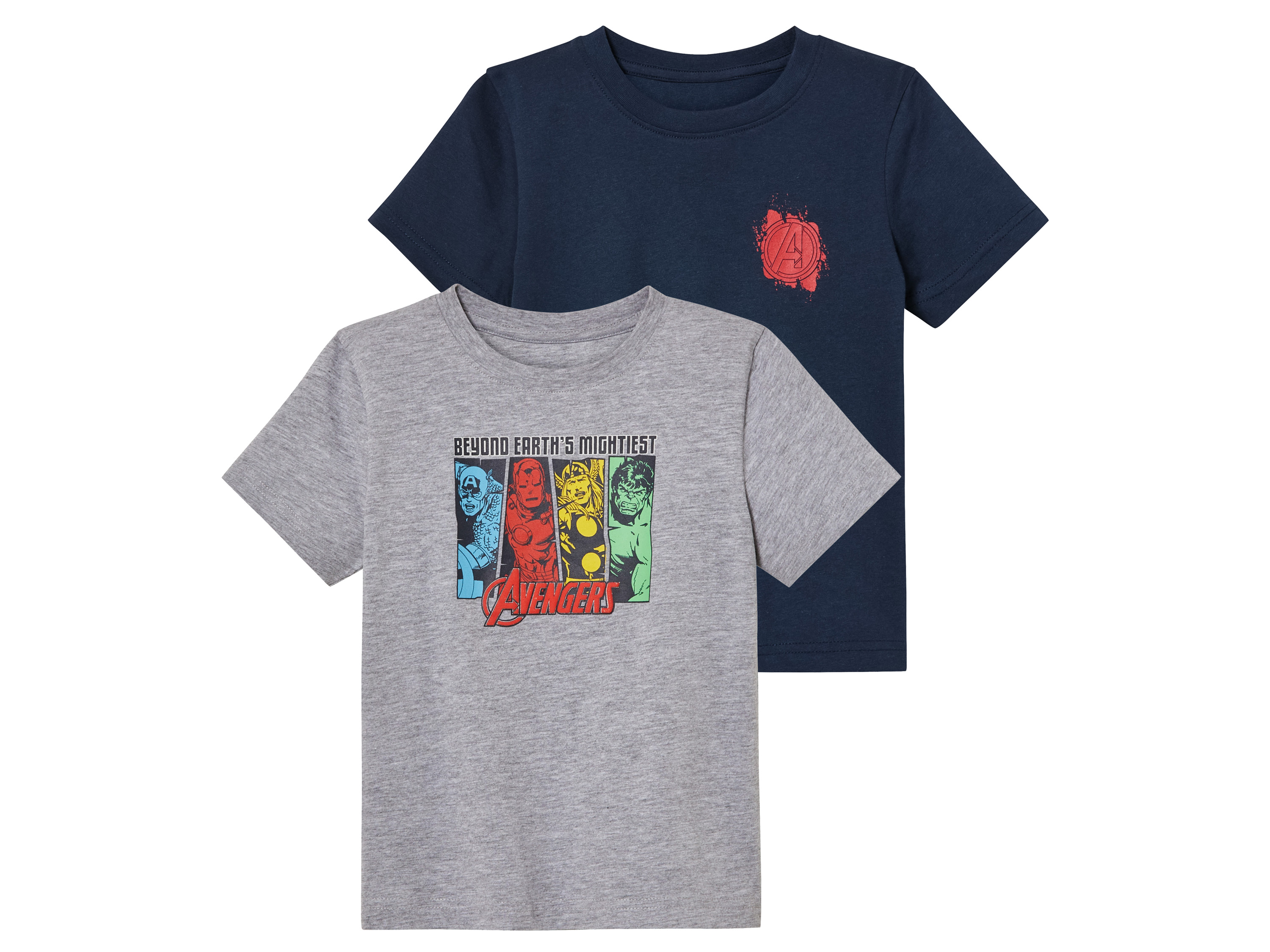 2 kinder T-shirts (Avengers, 110/116)