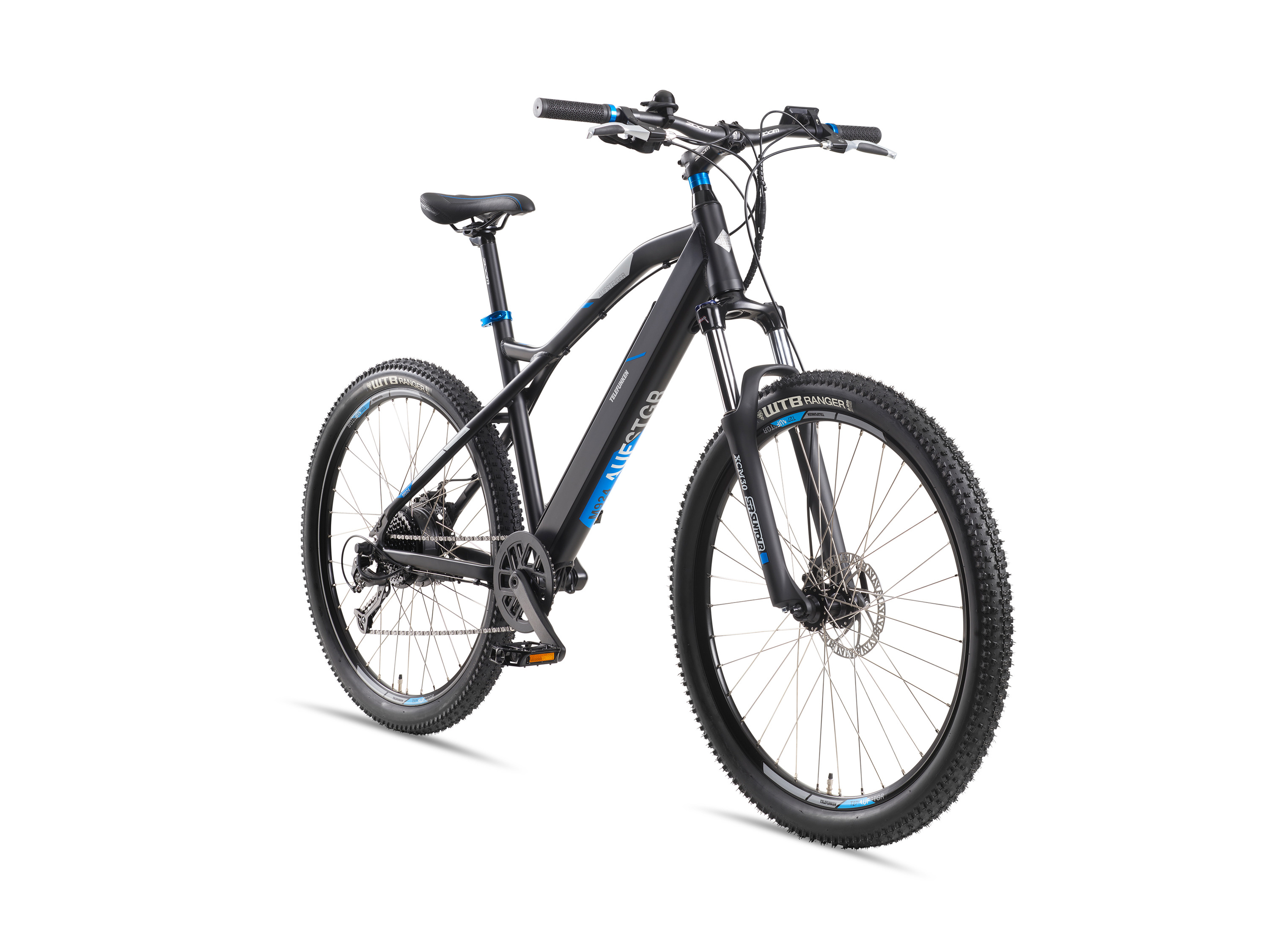 TELEFUNKEN E-mountainbike Klimmer M924 27,5 / 29" (Antraciet/blauw, 27,5")