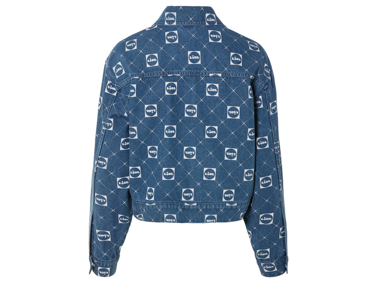 Ga naar volledige schermweergave: esmara® Dames oversized jeansjack met Lidl-print - afbeelding 4