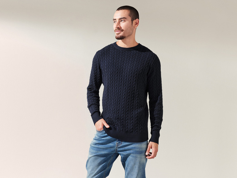 Ga naar volledige schermweergave: LIVERGY® Heren grofgebreide pullover - afbeelding 3