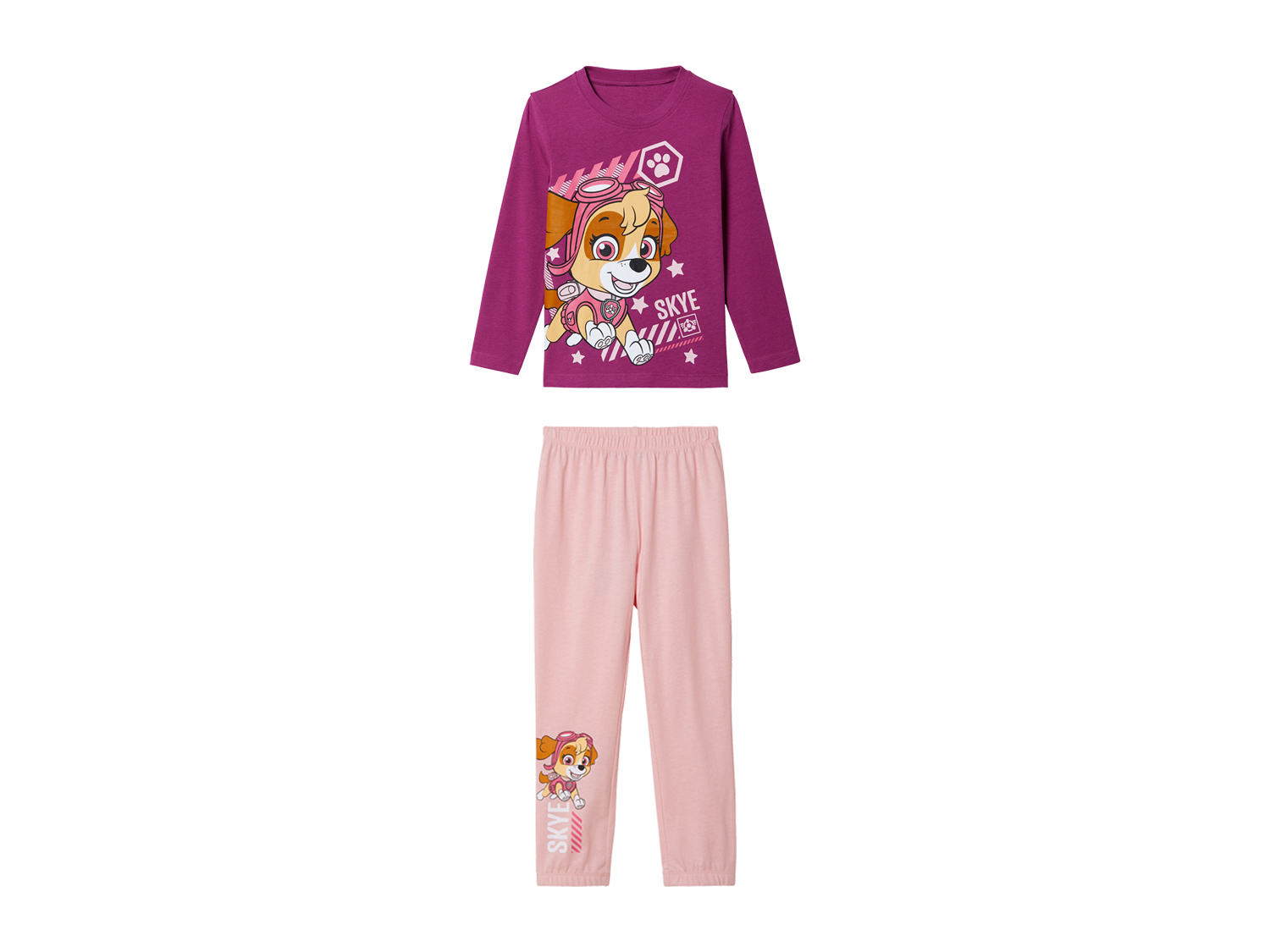 Kinderen pyjama (122/128, Paars/roze)