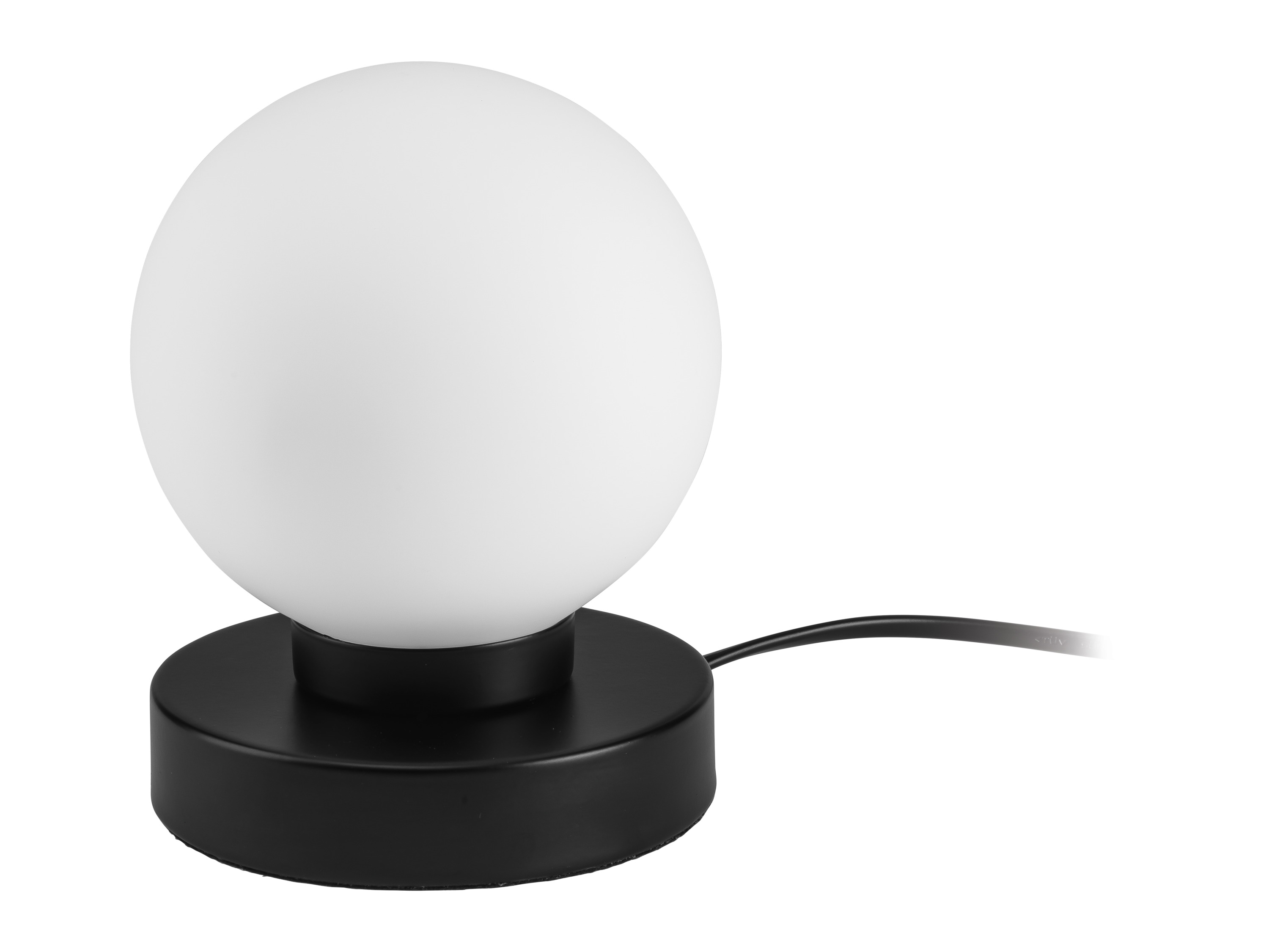 LIVARNO home LED-tafellamp (Kleine zwarte glazen bol)