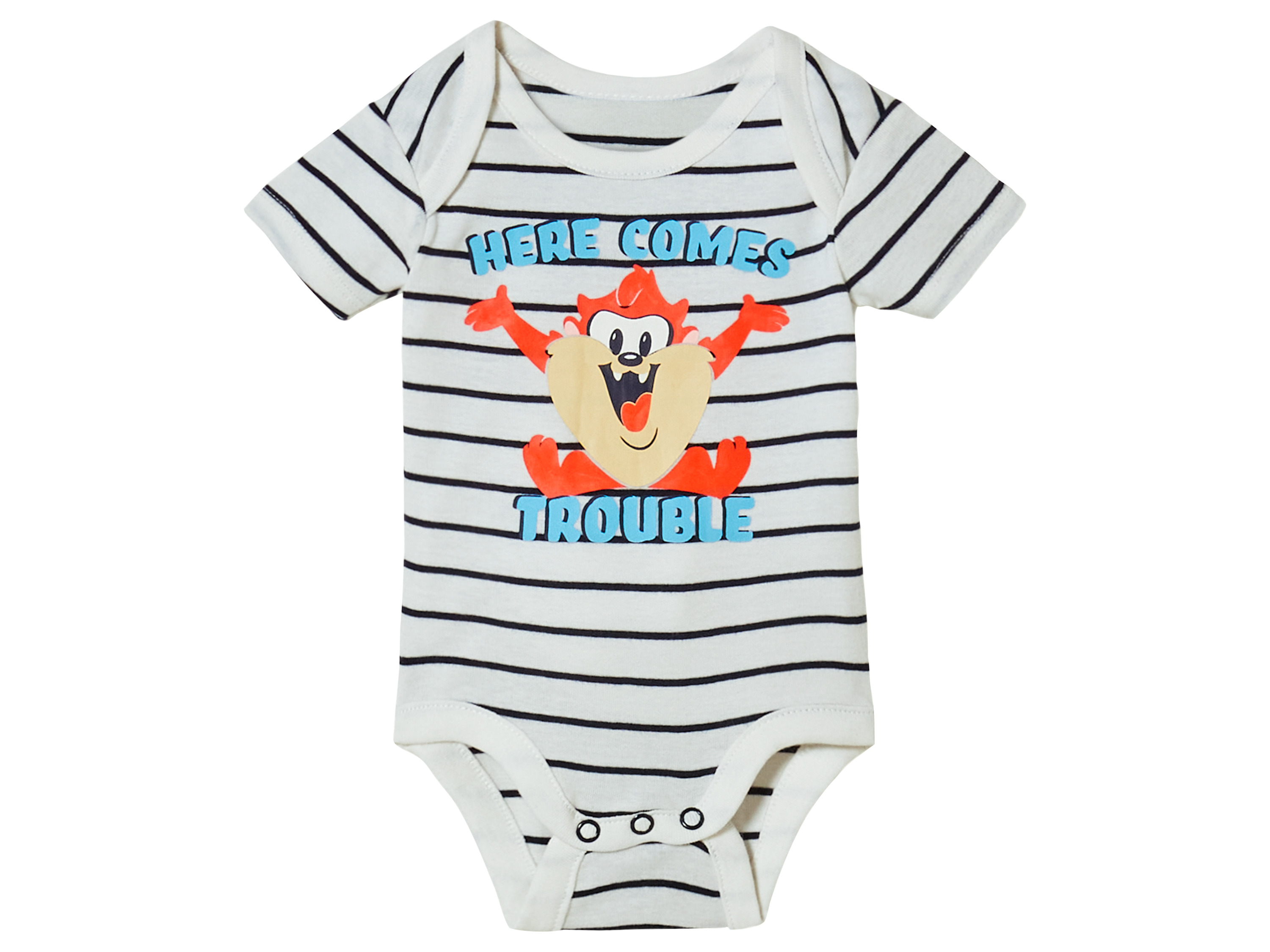 Babyromper (86/92, Wit/gestreept)