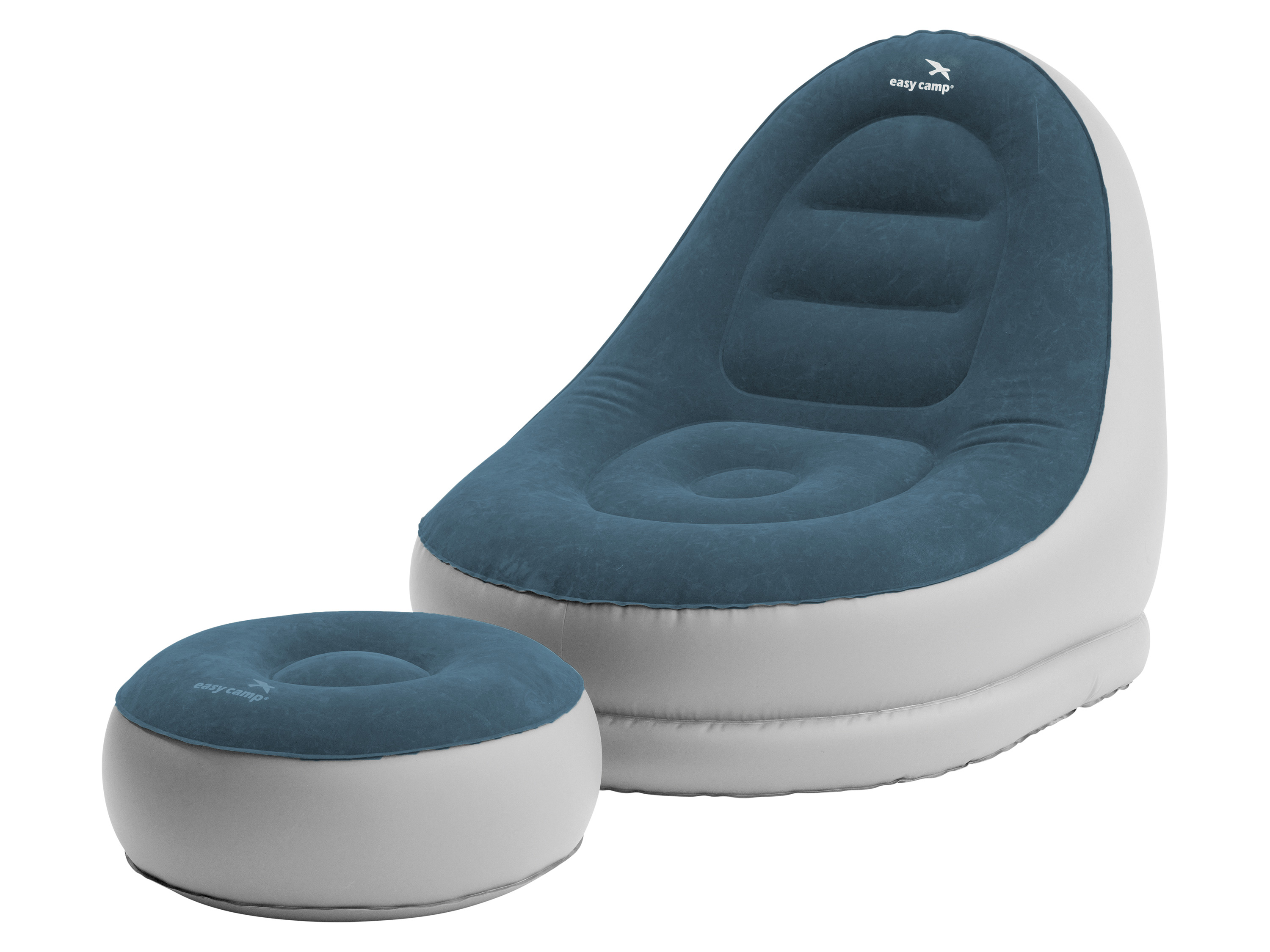 Easy Camp Opblaasloungeset Comfy Staalgrijs En Blauw