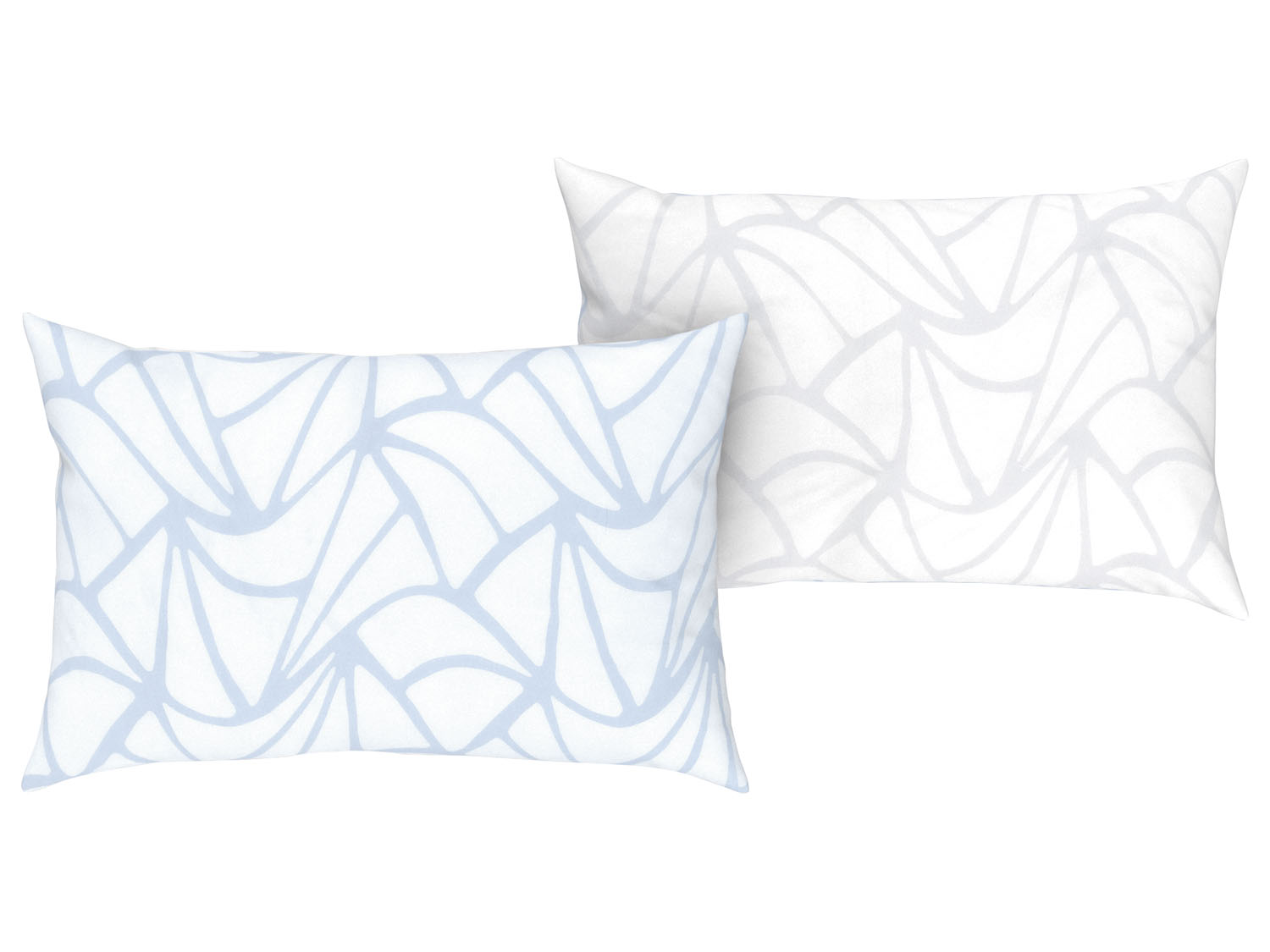 LIVARNO home Renforcé kussensloop (Blauw print)