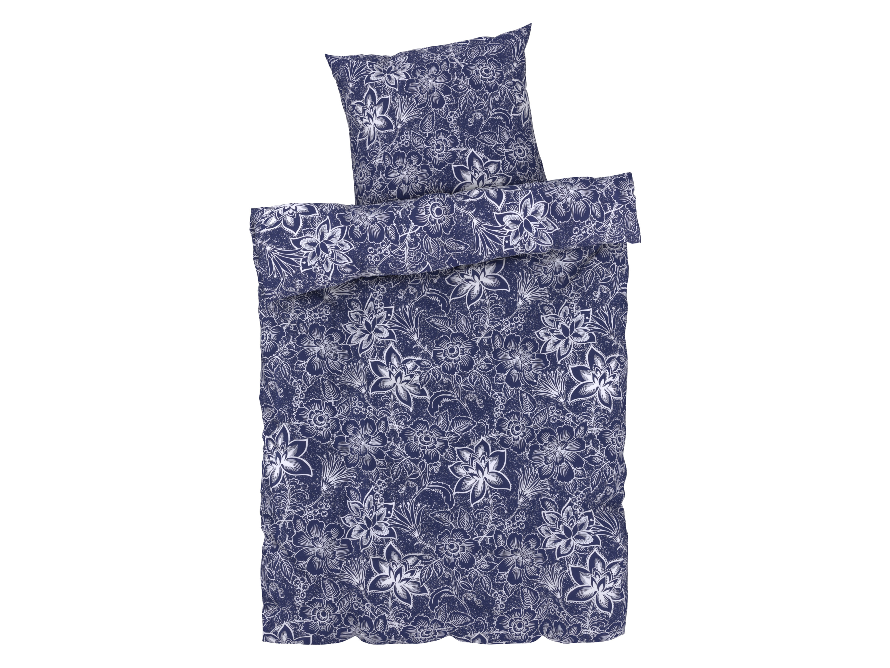 LIVARNO home Percal dekbedovertrek 140 x 200 cm (Bloemen)