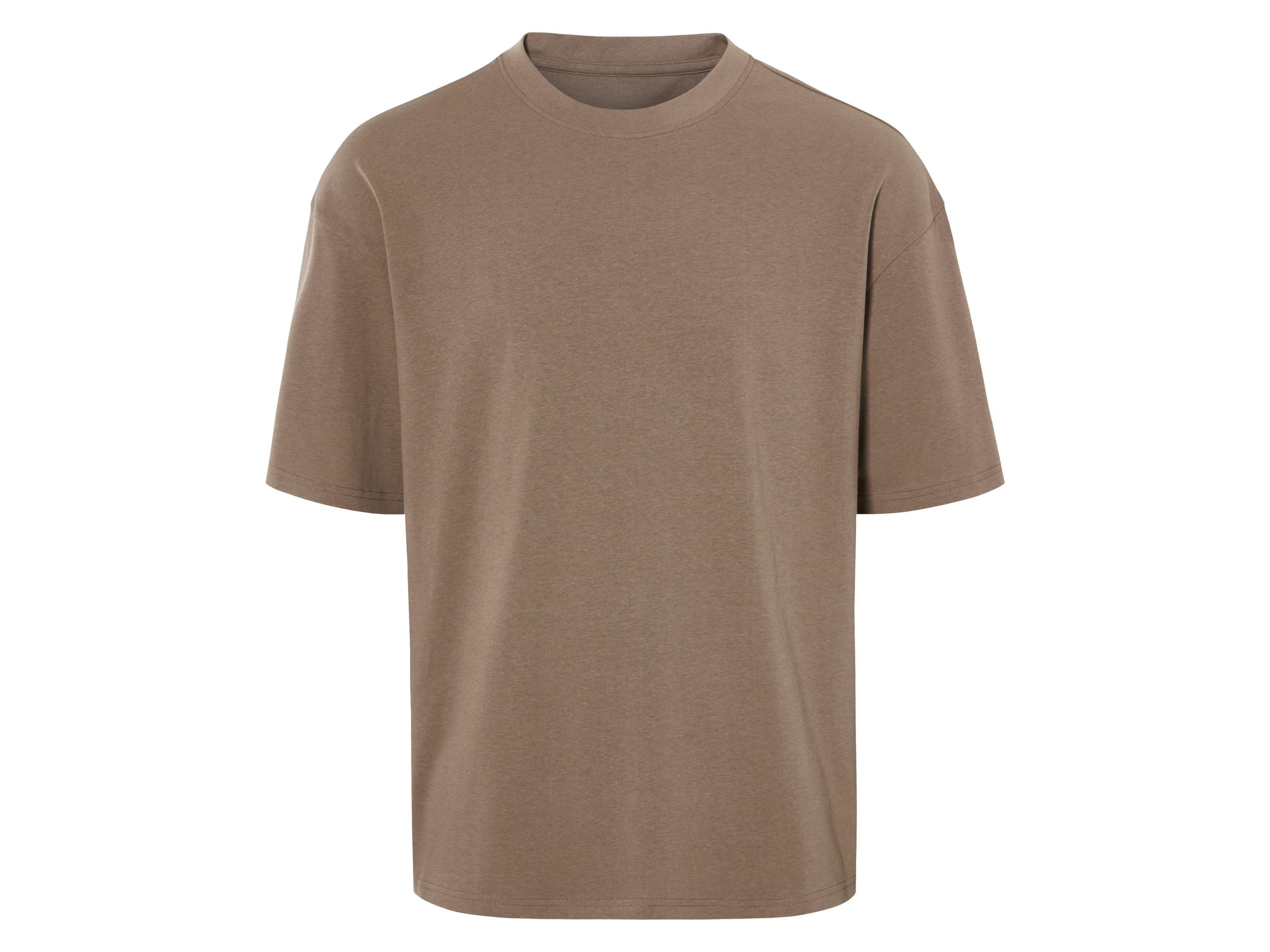 LIVERGY Heren oversized T-shirt (Bruin, M(48/50))