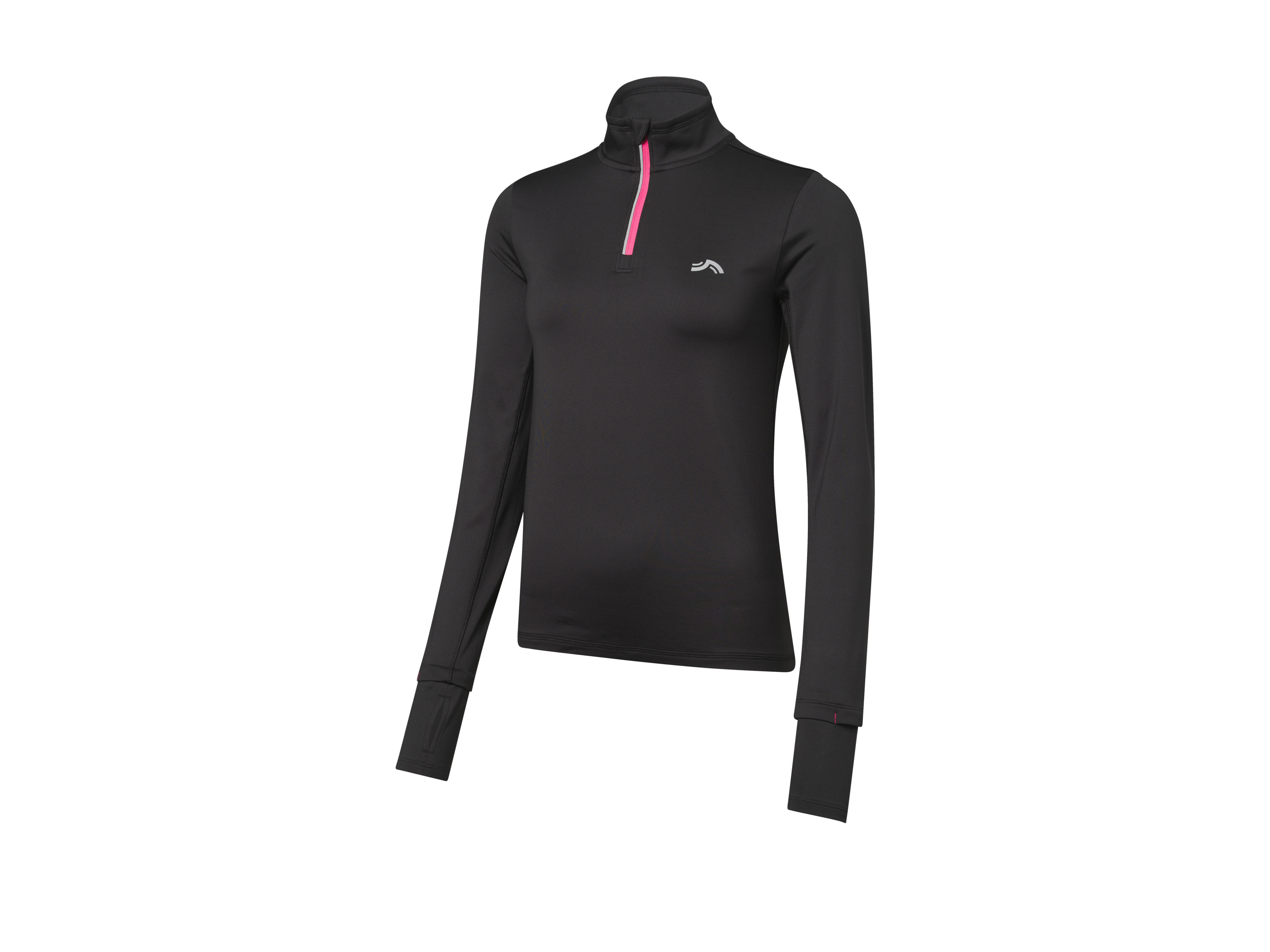 CRIVIT Dames sportshirt met smartwatchopening (S, Zwart)