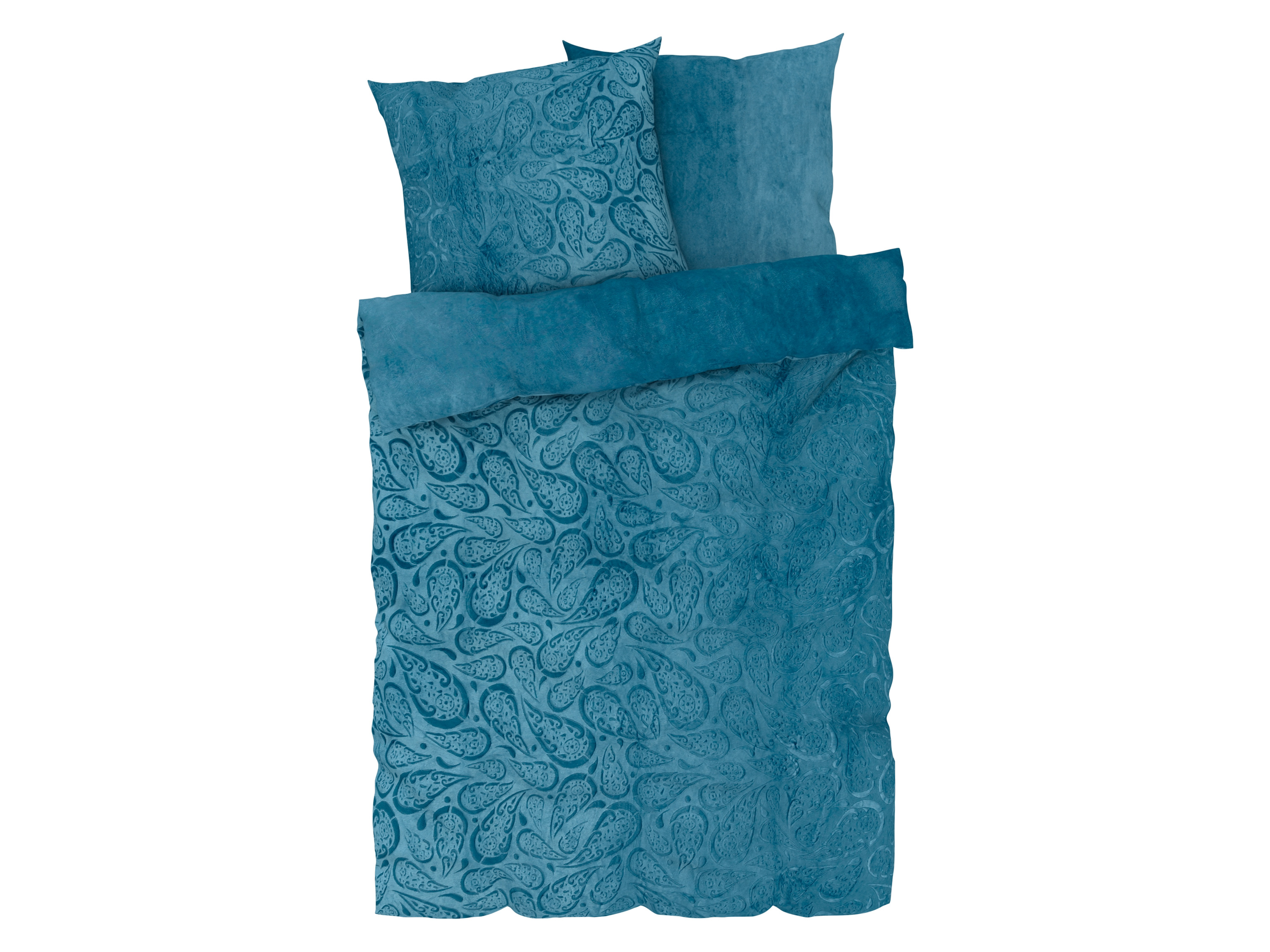 LIVARNO home Pluche dekbedovertrek 240 x 220 cm (Blauw)