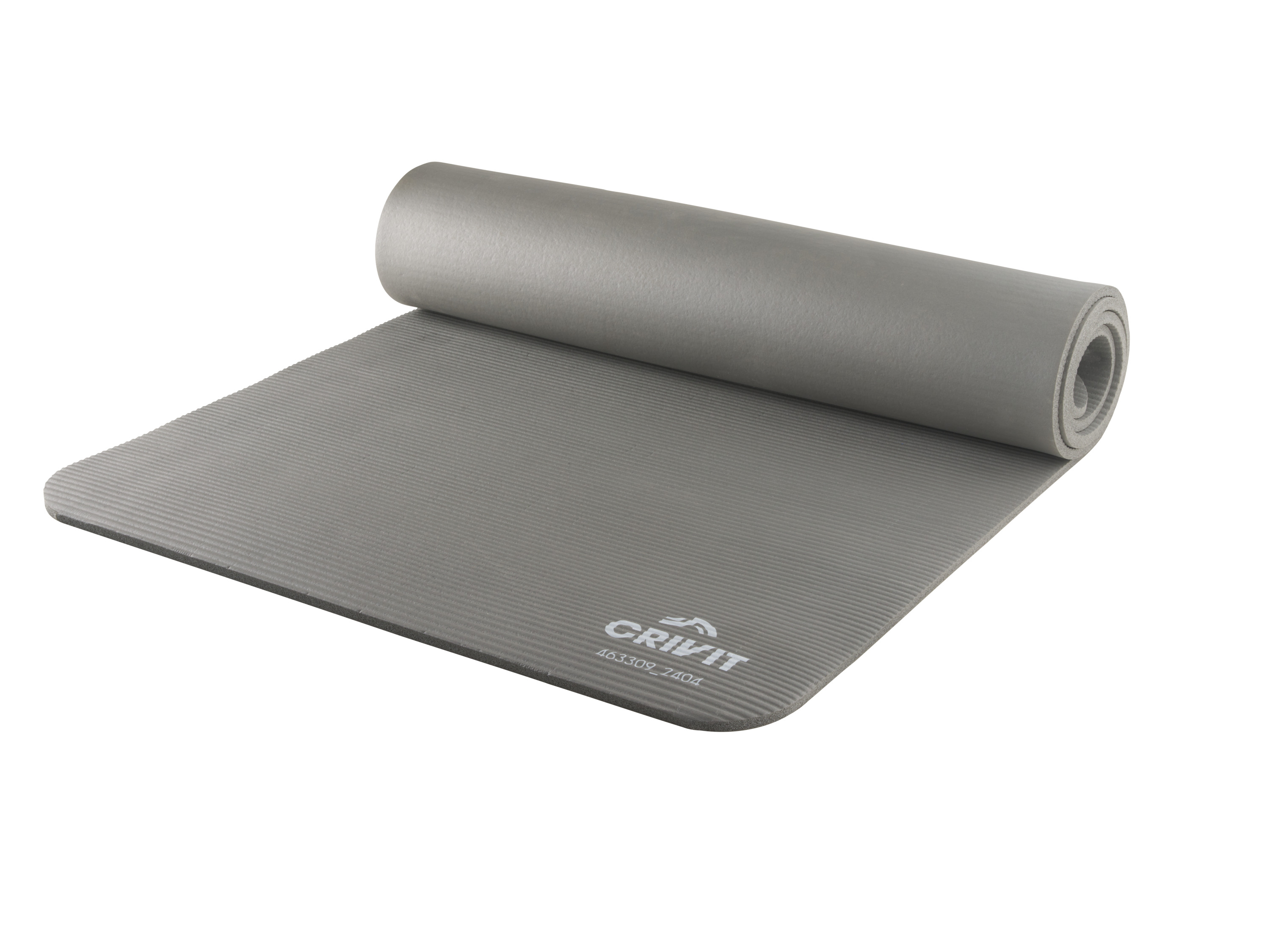 CRIVIT Fitnessmat 180 x 58 cm (Grijs)