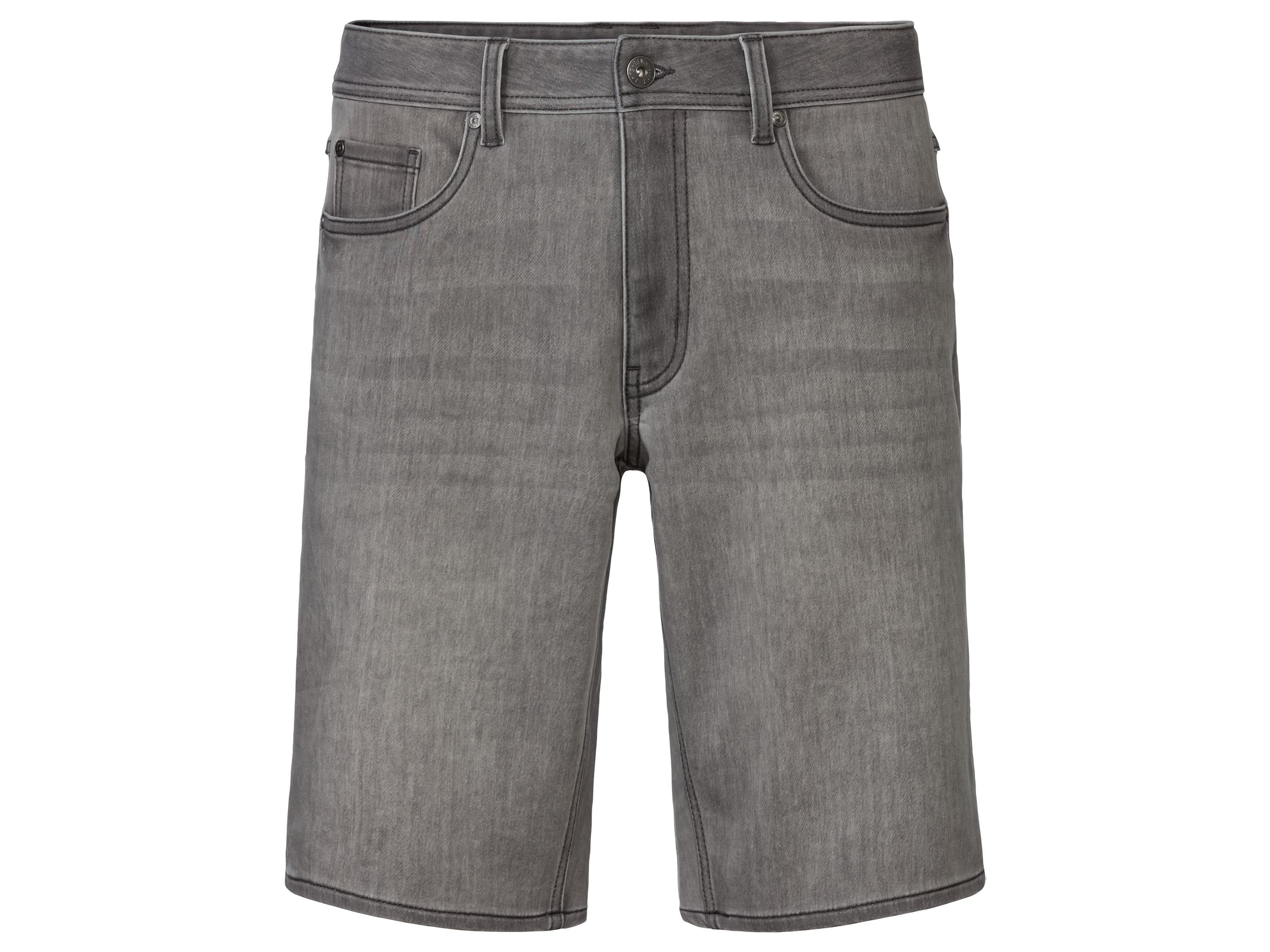 Heren sweatdenim bermuda (48, Lichtgrijs)