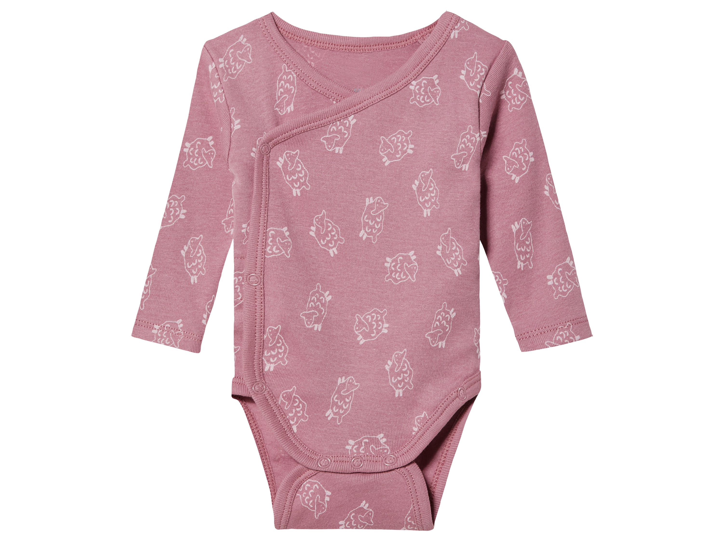 lupilu Baby romper (74/80, Patroon donkerroze)