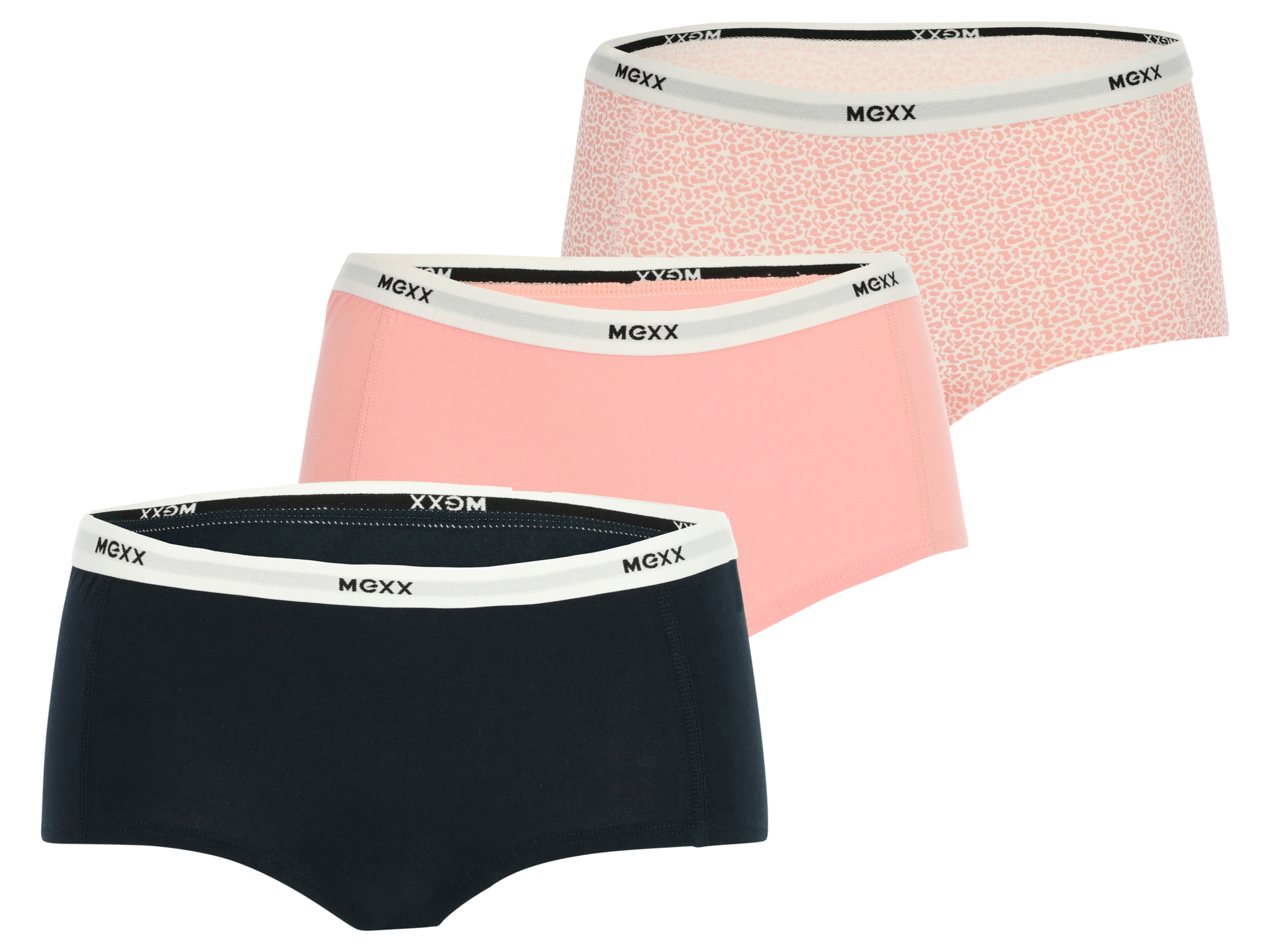 MEXX 3 dames-hipsters (S, Zwart/roze)