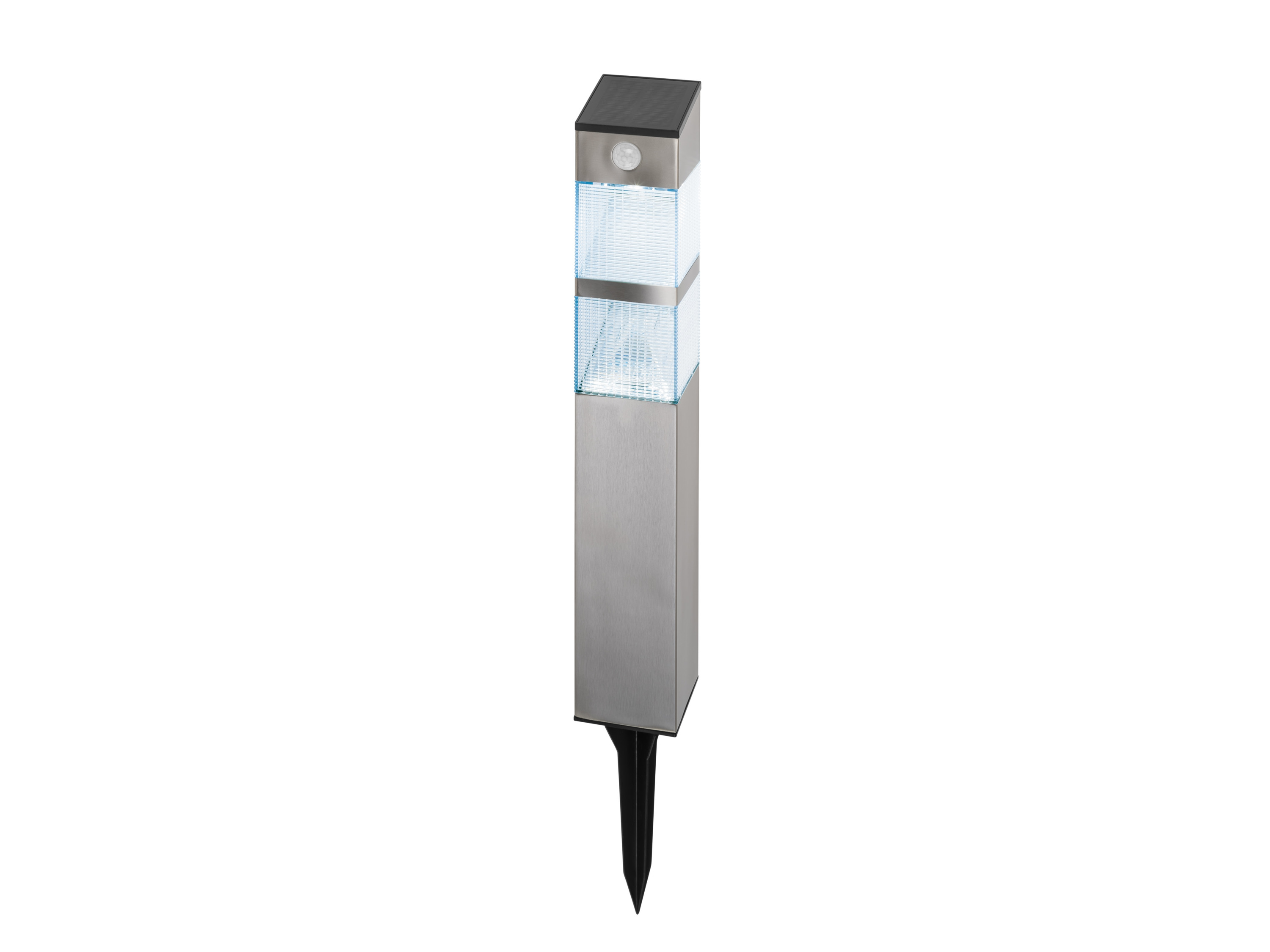 LIVARNO home LED-Solar-tuinlamp (mat geborsteld, hoekig)